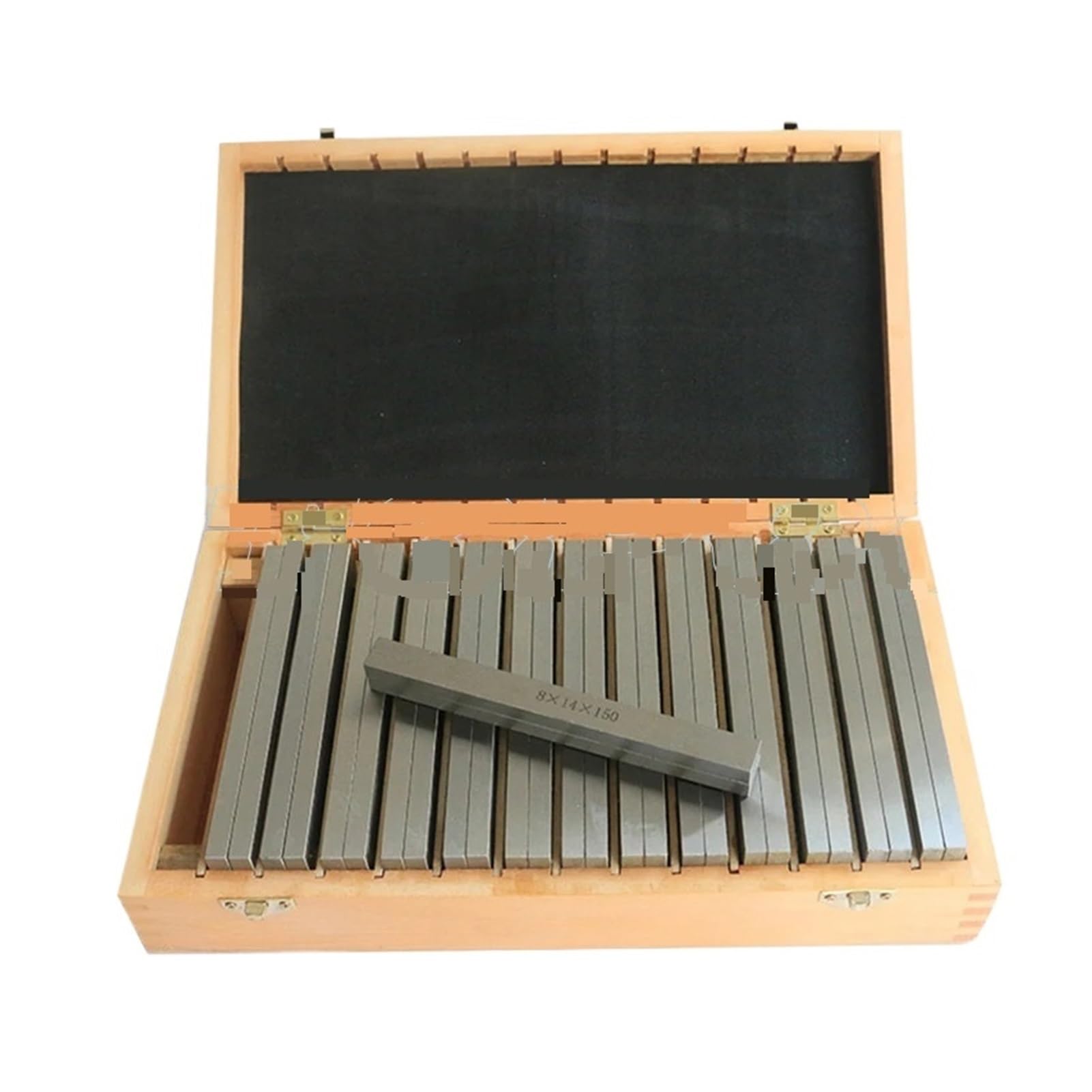 Bloques patrón paralelos Juego de almohadillas de calibre paralelas for fresado CNC de 100 mm/150 mm, acero de aleación, 9 pares, 18 unidades(100mm)
