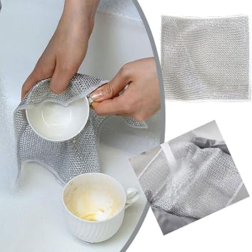 Orret Home 6 Reusable Stringed Dish Cloths, Tightness Dish Cloth, Dish Wire, Multi-Purpose Rubbing Cloth (6 Pieces)