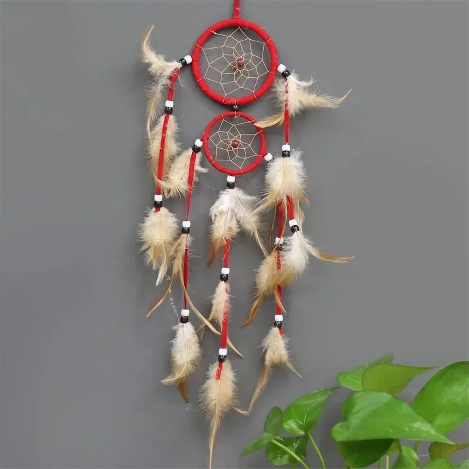 Atrapasueños con Plumas Marrones, atrapasueños for Colgar en la Pared, Accesorios for Dormitorio, carillón de Viento, 2 uds para El Dormitorio(Brown02)