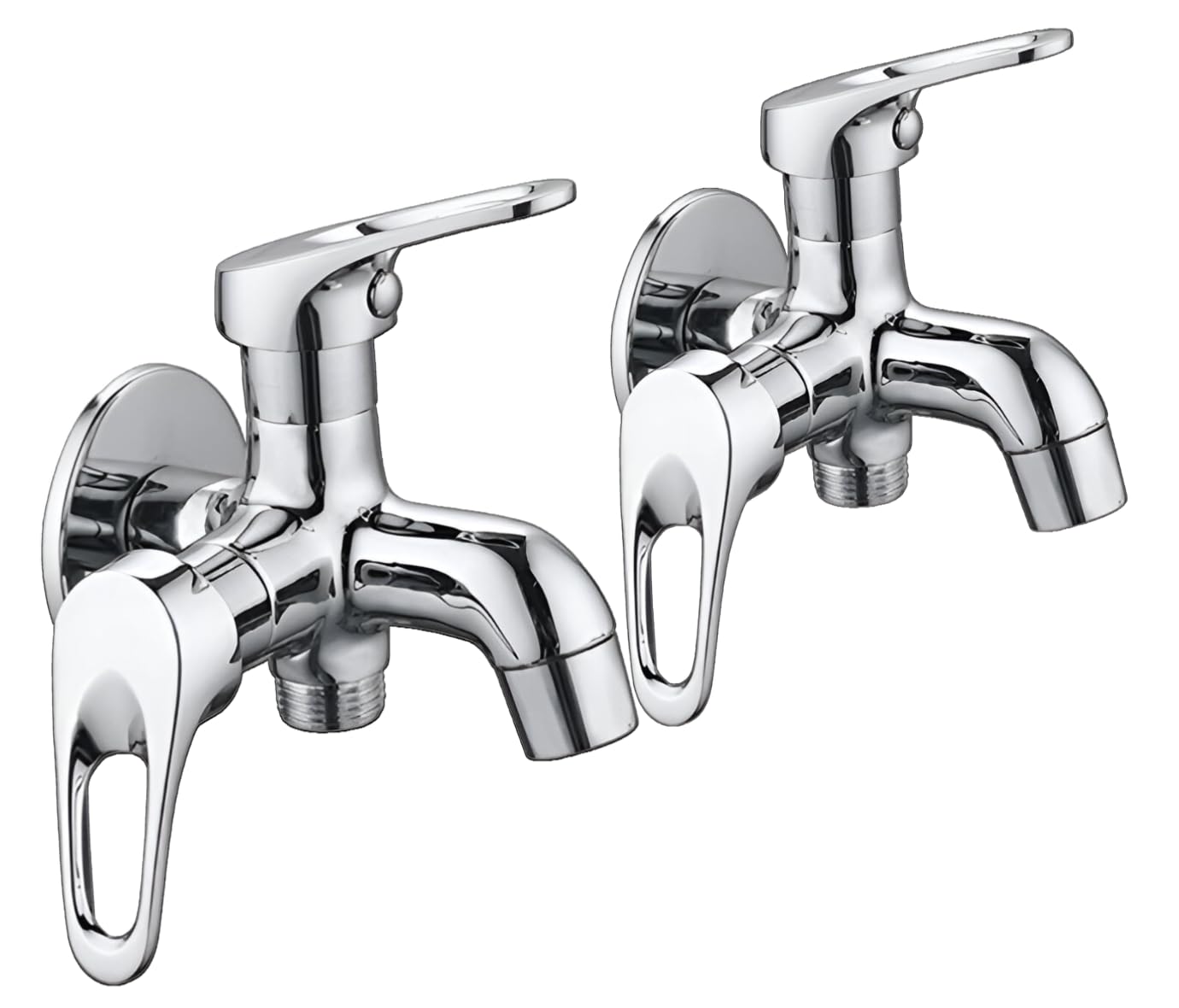 PICK UP® Brass 2-in-1 Bib Tap| Two Way Faucet with Wall Flange, Chrome Finish (Pack of 2) (B0CZRNBFP9) Amazon Price History, Amazon Price Tracker