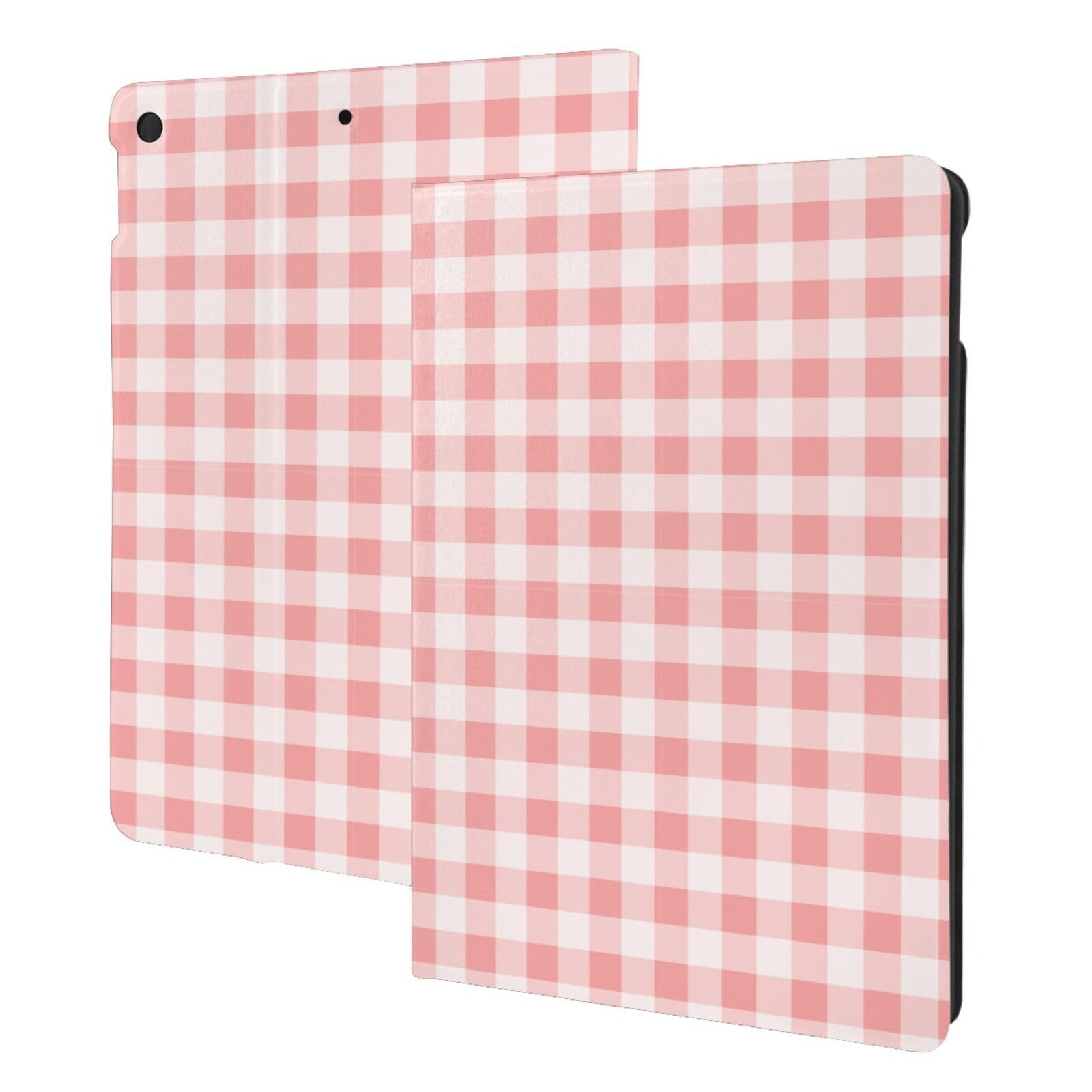 Coque iPad 10.2 compatible iPad 9/8/7e génération avec support folio écossais rose