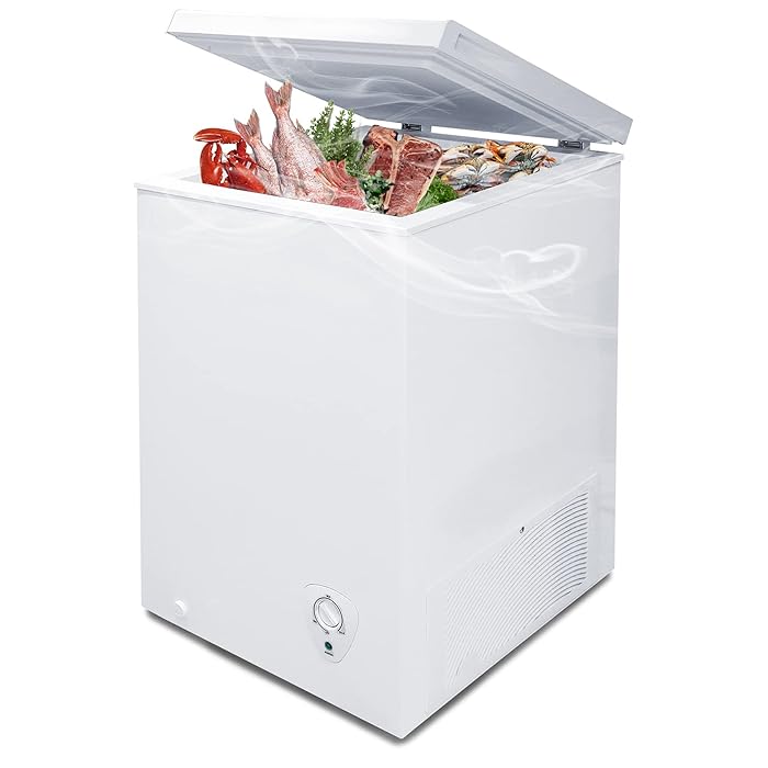 Buy SMETA Chest Freezer 3.5 Cu. Ft, Small Deep Freezer Thermostat