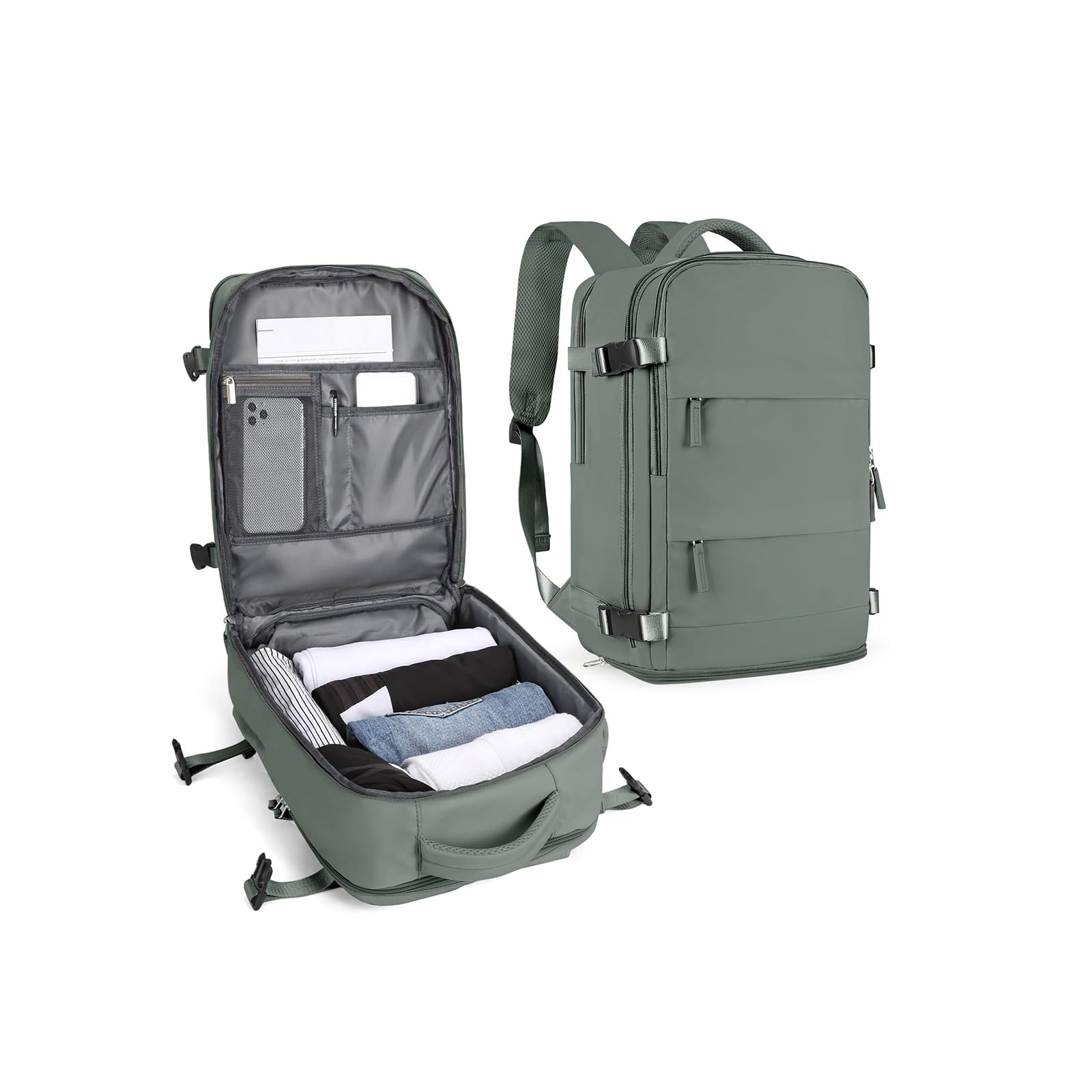 SZLX Mochila al Vacio con Bomba Equipaje de Mano 40x30x20 Ryanair Vueling Wizzair Easyjet Mochila Viaje Cabina Avion 40x20x25 Ryanair Mujer Mochila de transporte Impermeable para Computadora Portátil — view 47