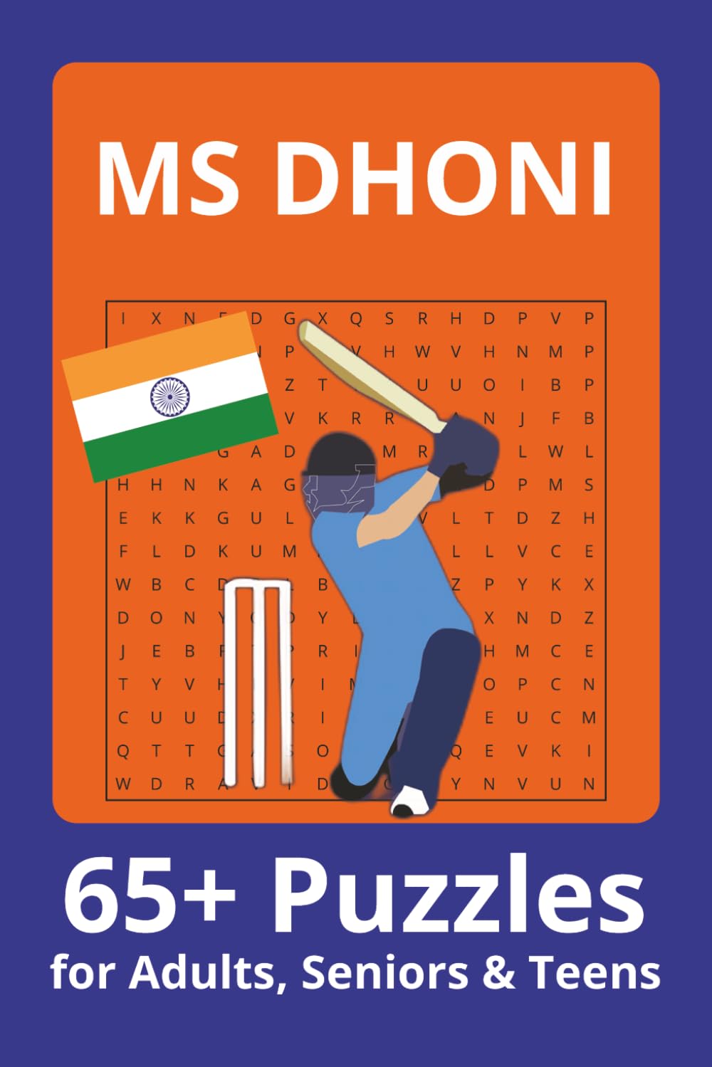 MS Dhoni Indian cricketer Word Search Puzzle Book: Word Searches with Easy to Read Print about MS Dhoni, Indian Cricketers, Cricket and more | 6x9 ... . Gift for Vacations, Holiday and Free Times