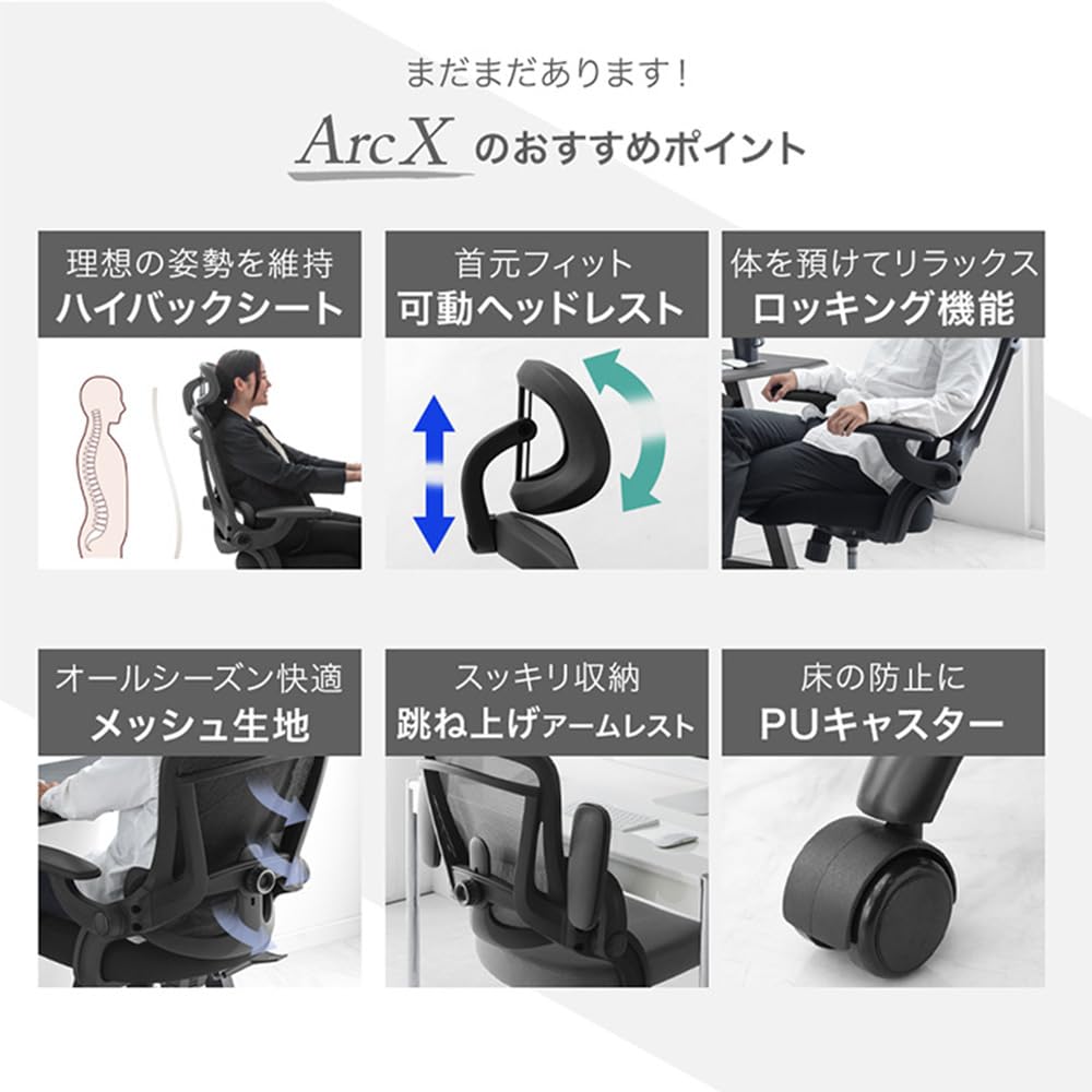 Amazon.co.jp: タンスのゲン オフィスチェア 独立式 ランバーサポート