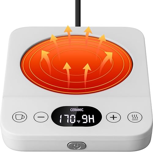 Calentador de taza de café, calentador de café eléctrico para escritorio, oficina en casa, encendido y apagado automático, inducción por gravedad,