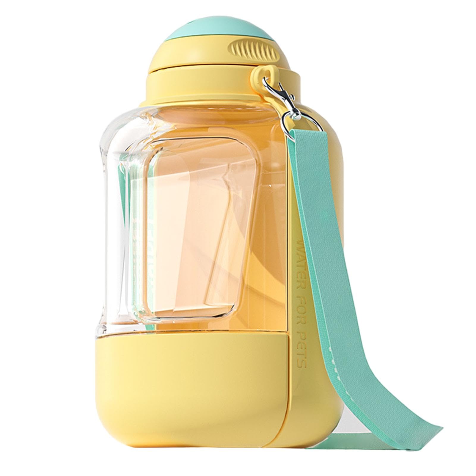 Teksome Borraccia portatile per cani, bottiglia portatile per cani, dispenser di acqua per cani di grande capacità, ciotola per cuccioli 2 in 1, bottiglia per cani a prova di perdite, bottiglia per