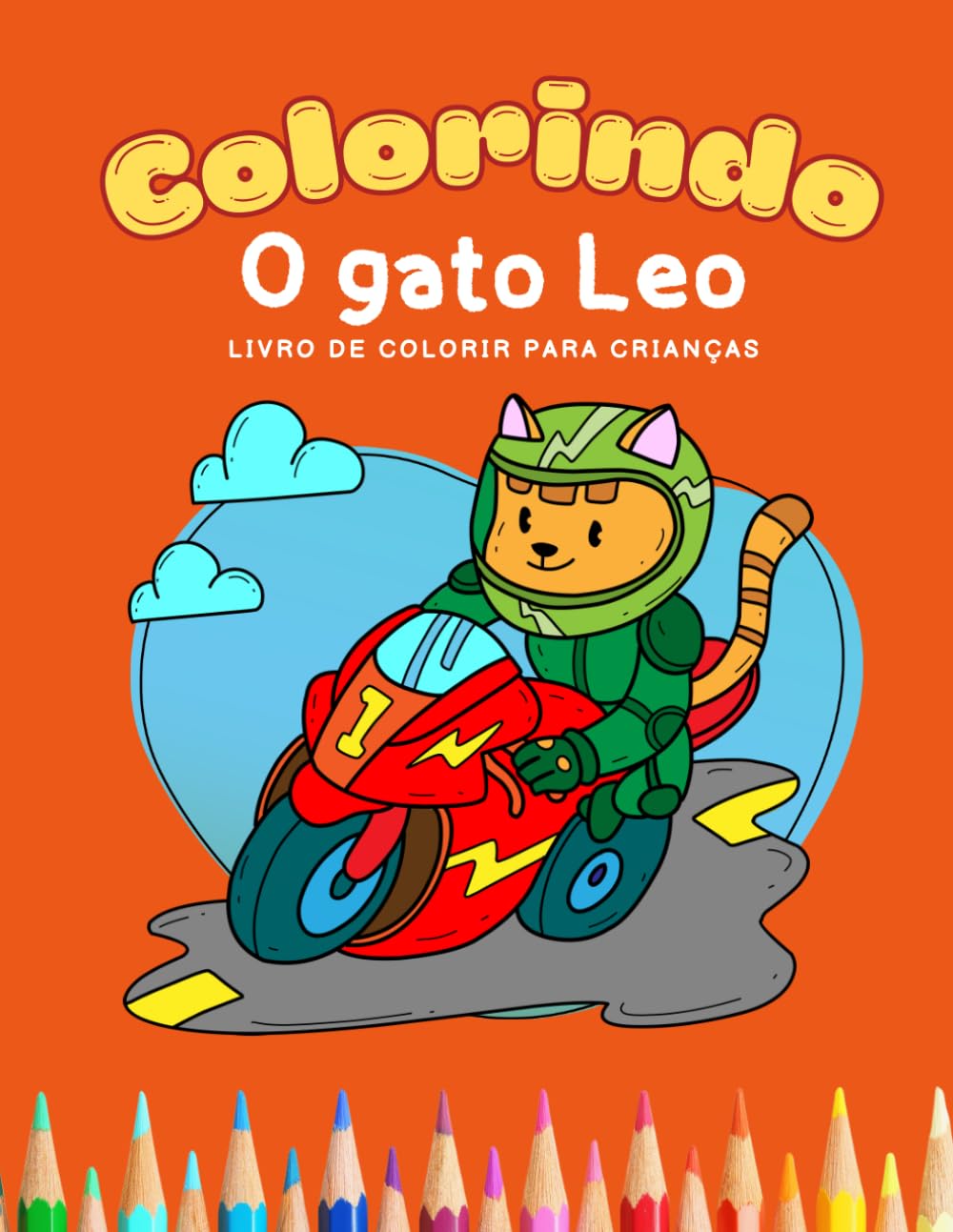 Colorindo O Gato Leo: Livro de colorir para crianças