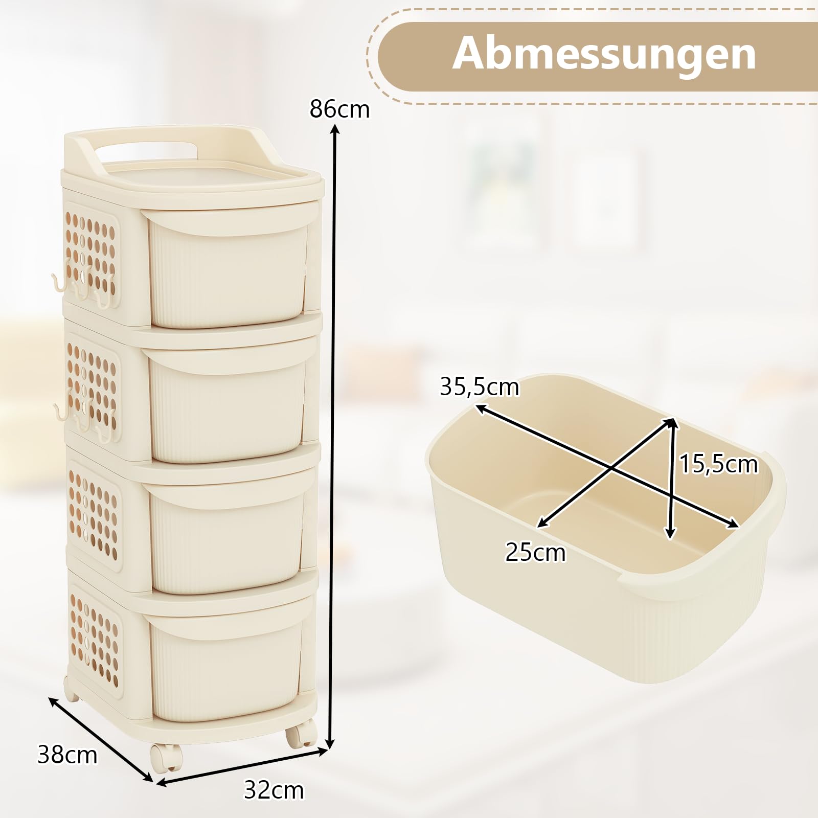 COSTWAY Nischenschrank schmal auf Rollen, Nischenregal 30cm breit, Nischenwagen mit 4 Schubladen, Pegboard, Griff & 6 Haken, Badrollwagen platzsparend, Rollwagen für Badezimmer, Küche, Weiß COSTWAY Nischenschrank schmal auf Rollen, Nischenregal 30cm breit, Nischenwagen mit 4 Schubladen, Pegboard, Griff & 6 Haken, Badrollwagen platzsparend, Rollwagen für Badezimmer, Küche, Weiß
