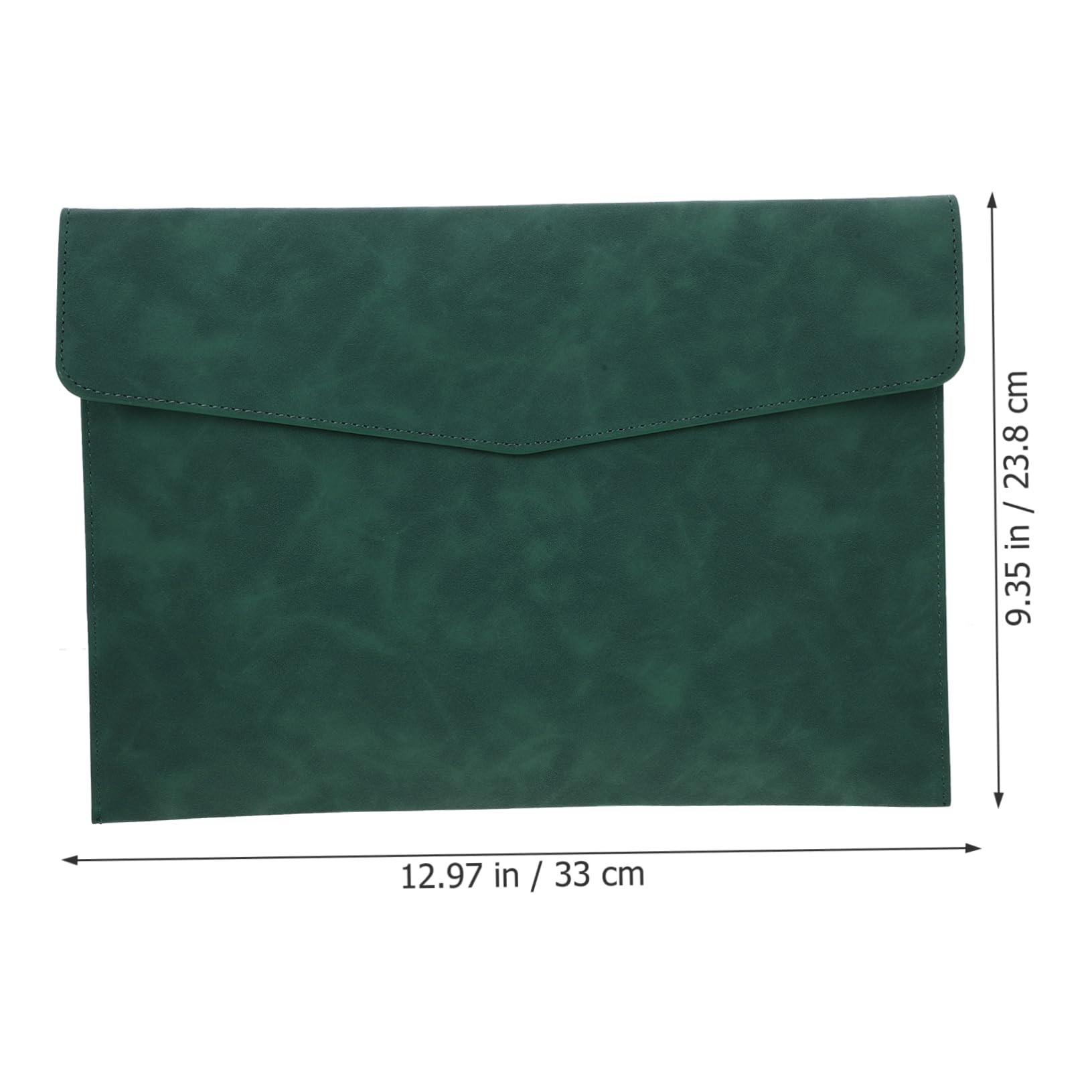 Portadocumentos A4 de Piel Sintética Verde, Carpeta Plegable Portátil