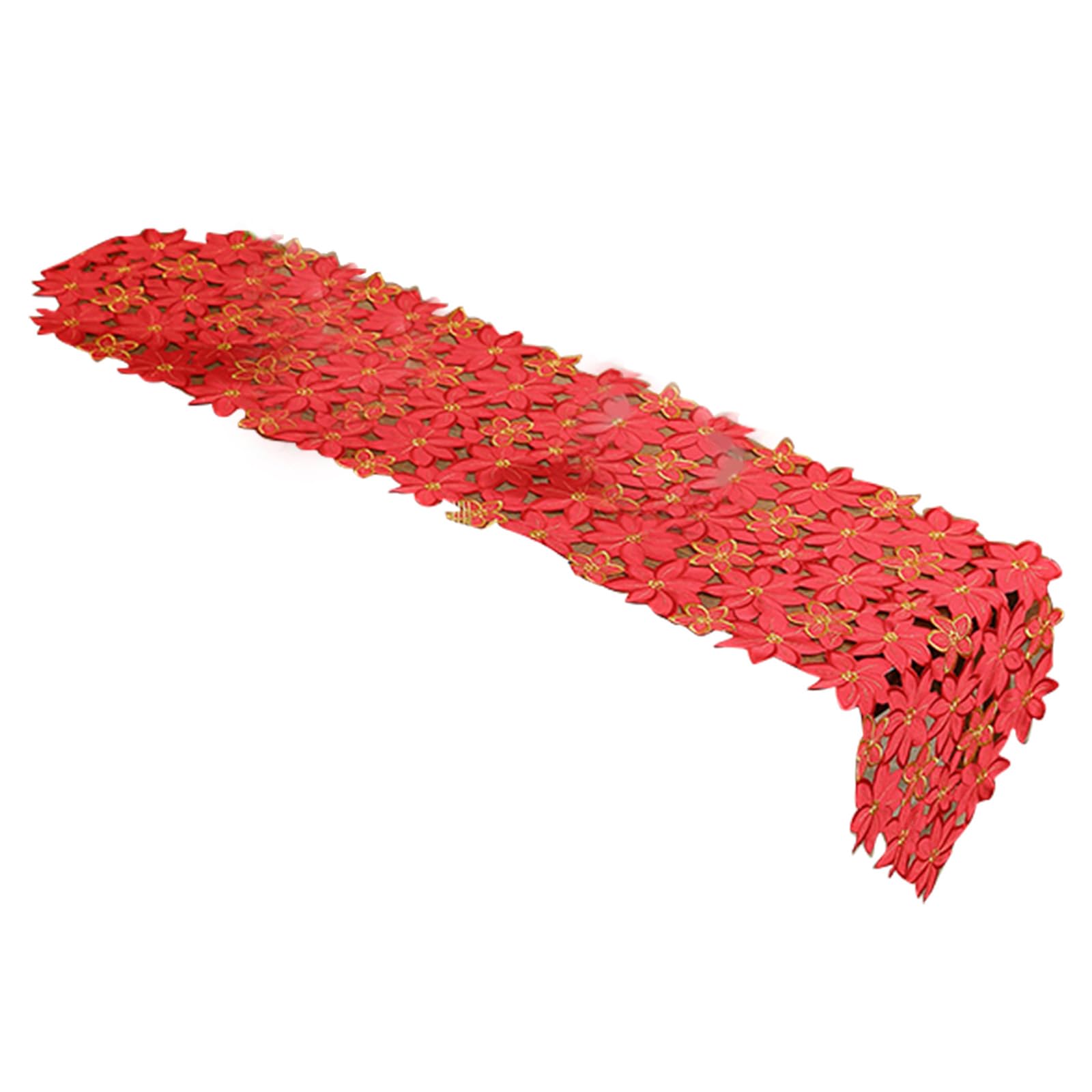 Elnwnnkc Red Hollows Tablecloth Decorative Table Runner Delicate Embroidery And Cutout For Weddings And Festives Event Hollows Tablecloth
