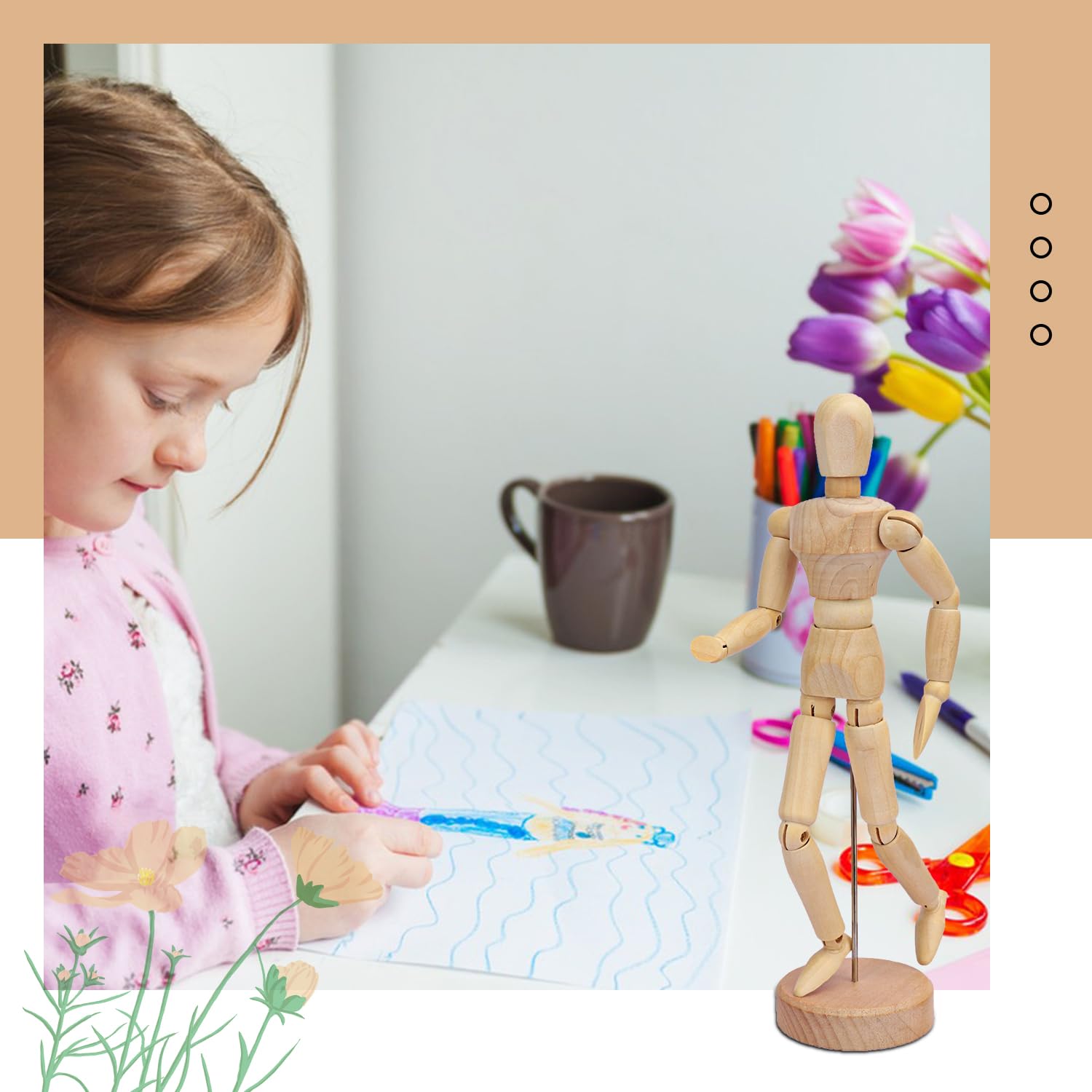 7 Stück 20,3 cm Künstler Holz Mannequin, Holz bewegliche Schaufensterpuppe, Holz Zeichnung Modelle für Künstler Schaufensterpuppe, Fotografie Requisite, Animation, Zuhause
