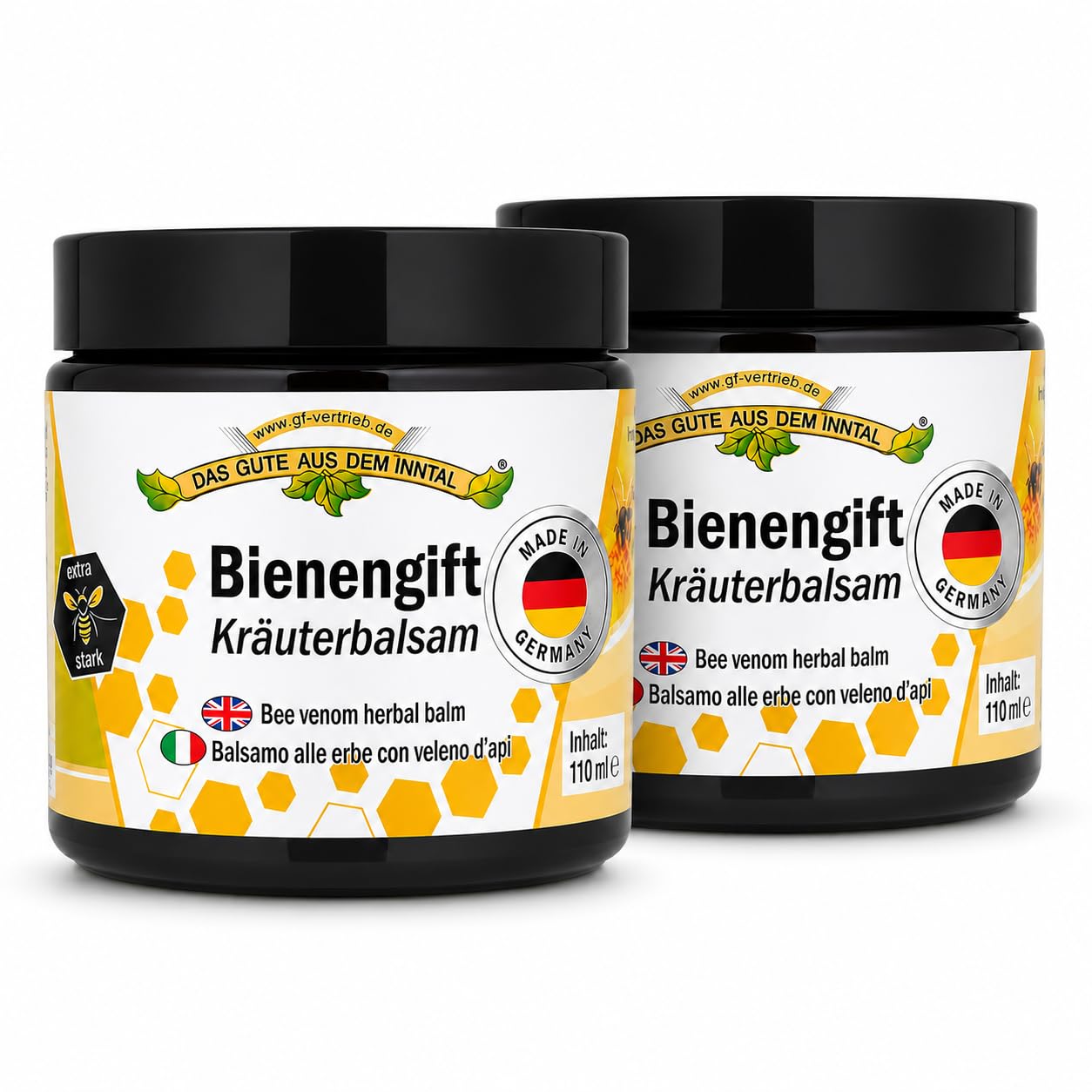 Bienengiftsalbe 2 x 110 ml extra stark mit 12 Kräuterextrakten