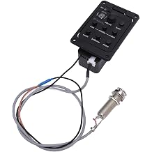WALFRONT Guitar Preamp EQ Equalizer Acoustic Guitar EQ Equalizer Onboard Preamp Pickup Tuner Tool Volume Control LED Display for Presys Plus