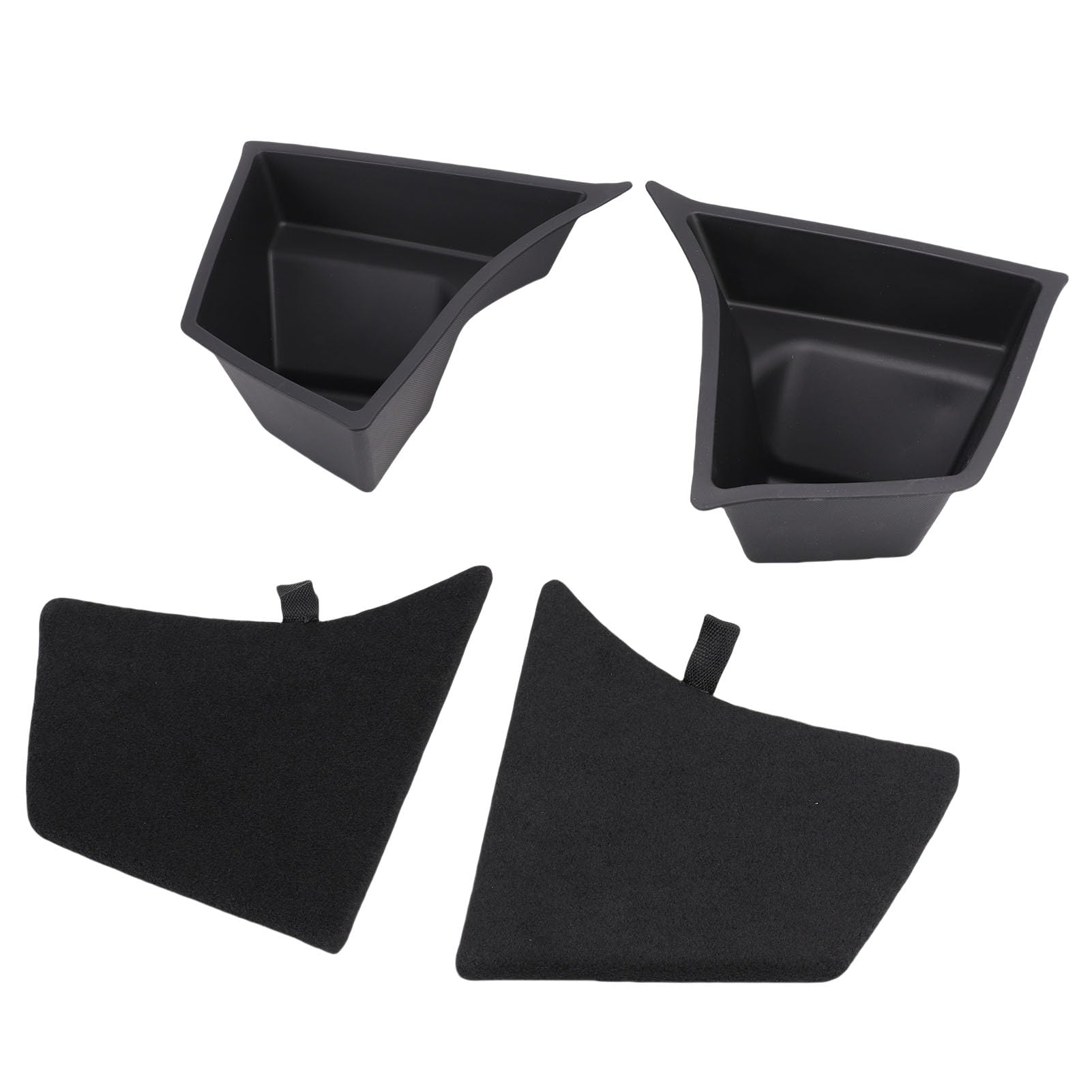 RiToEasysports Contenedores de Almacenamiento para Maletero Trasero Organizador de Maletero de Goma con Tapa Caja Lateral Impermeable de 2 Piezas Compartimento Múltiple Fácil Instalación para