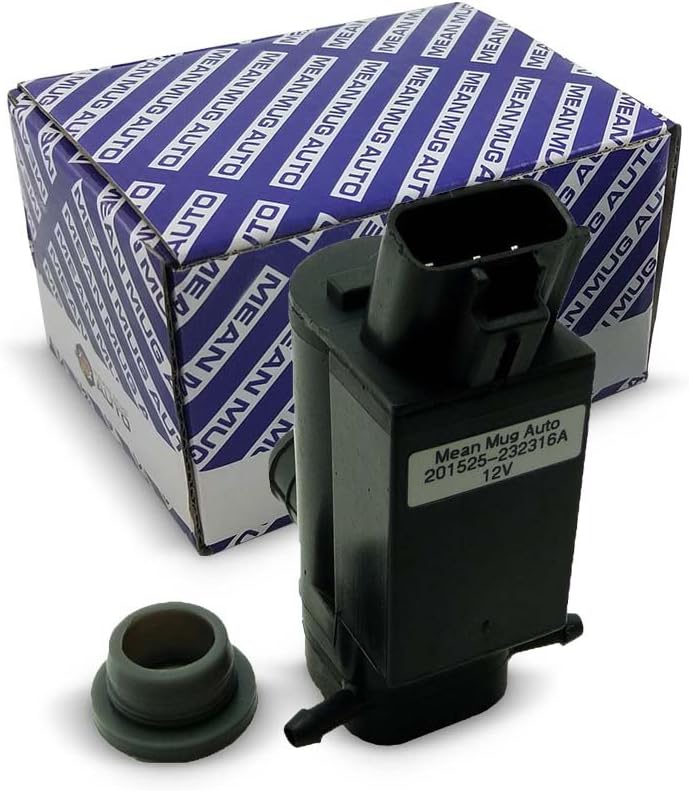 201525-232316A Windshield Washer Pump (Front & Rear) w/Grommet - Washer Motor Compatible with Toyota Lexus Scion - Replaces OEM #: 85330-20470, 85330-12280, 85330-44010