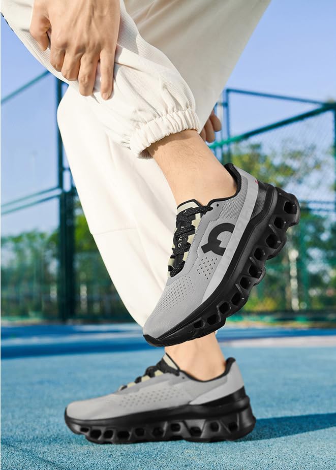 Running Shoes for Men Wide Toe 2024 Trendy Casual Jogging Sneaker Men's Impact-Absorbing Road Running Trainers Comfortable Lightweight Breathable Mesh Walking Tennis Athletic Shoes3