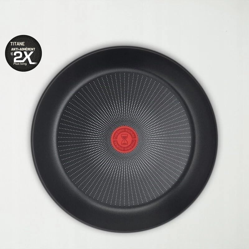 Tefal Ingenio Lot de 2 poêles en acier inoxydable avec poignée amovible anti-adhésive 24/28 cm