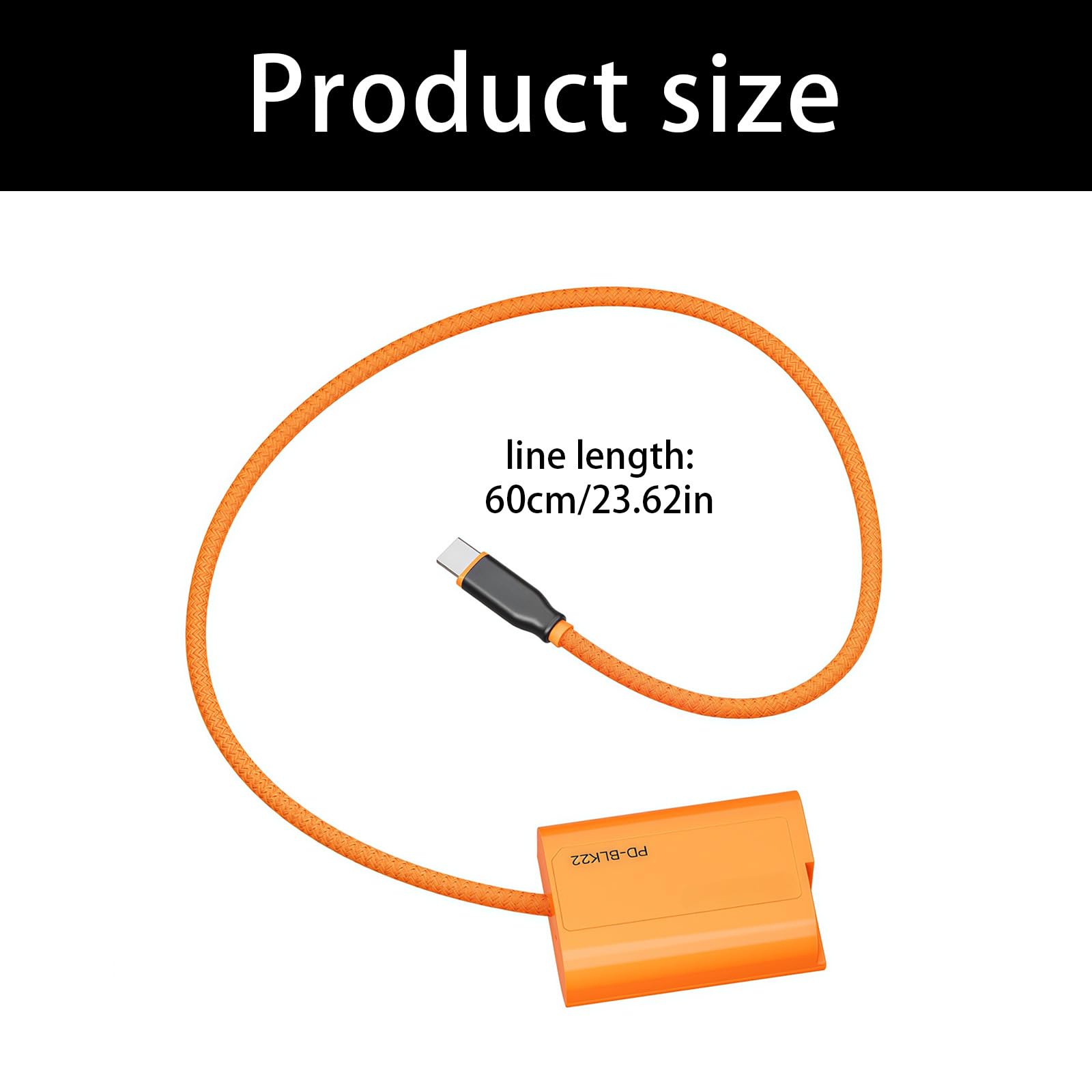 Wirtualny zasilacz USB C do DMW BLK22 do kompaktowych aparatów cyfrowych i zaawansowanych modeli z kablem 60 cm