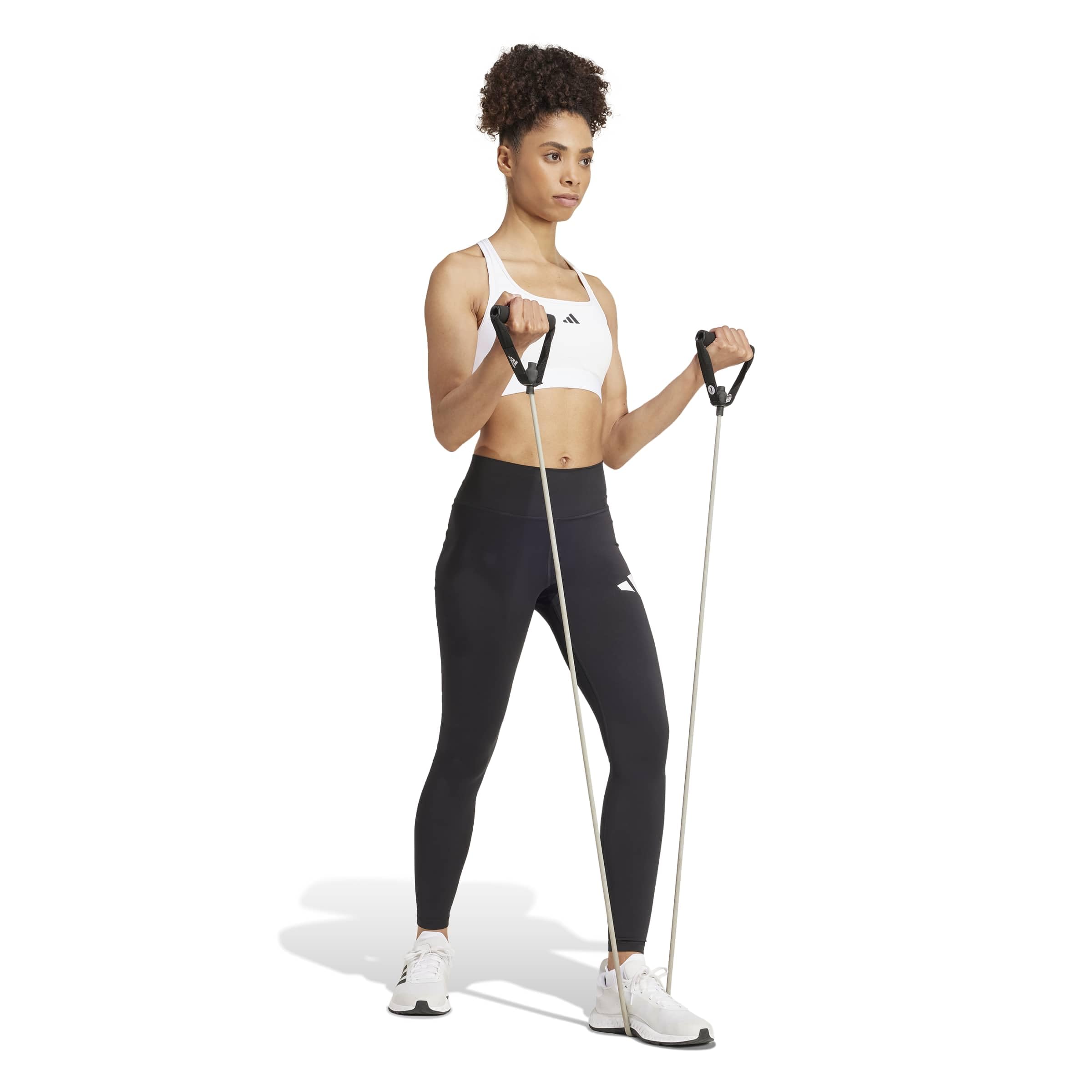 Adidas Mujer PowerReact Training Bra, White, M