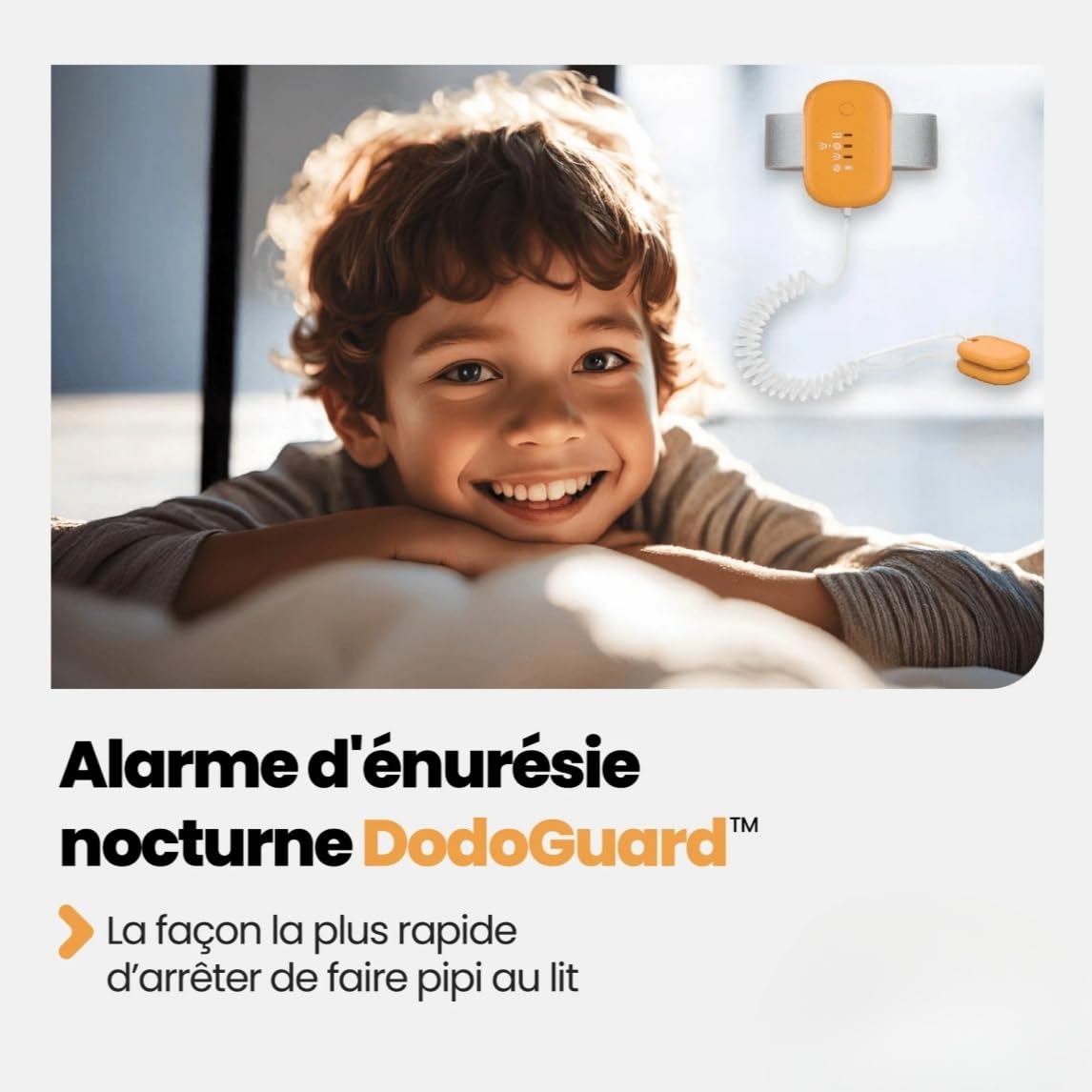 Alarme D'énurésie Nocturne DodoGuard™, Alarme Pipi, Recharge USB | Accessoire D'énurésie avec 3 Modes, Alarme Pot Sûr Haute Sensibilité pour, Filles, Garçons Et Autres (1 Article)