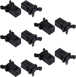 10Pcs Plastic Lid Bin Latch Lock Spare Repair Replacement from 3 to 50 Litre Touch Lid Bin Car Sunglasses Holder (Black)