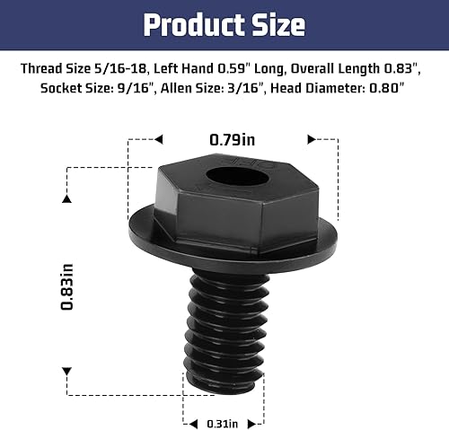 Miniatura 4 de 06-75-1010 Reemplazo para hoja de tapón de tornillo de sierra circular LH, apto para 0730-20, 0830-20, 6310-20, 6320-20, 2630-20 y 2730-20