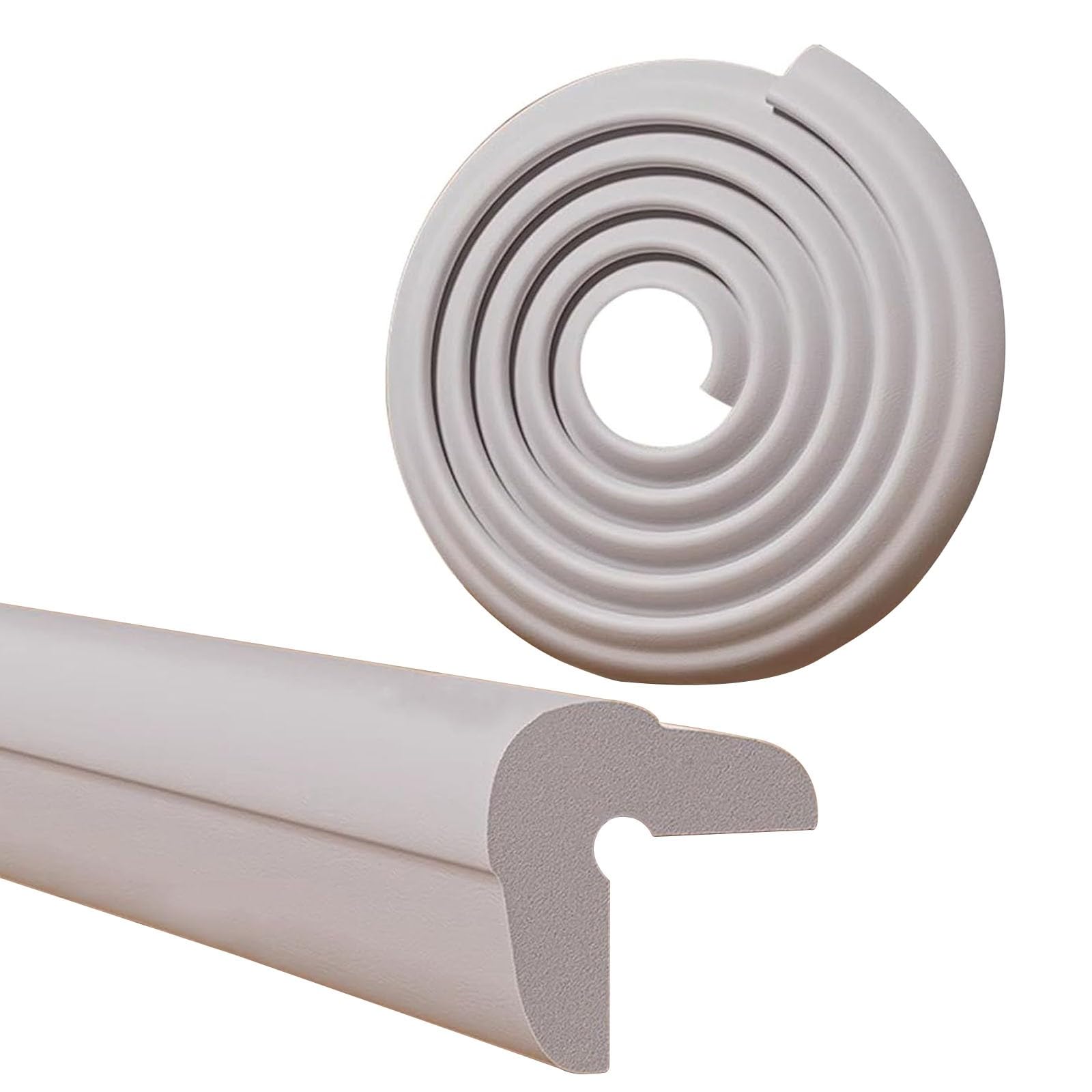 Edge Protector for Tables, Furniture Corner Guard Edge, Self-Adhesive Foam Strips Multicolor 400x1.5x3.5cm Bed Cabinets Stairs(Grijs)