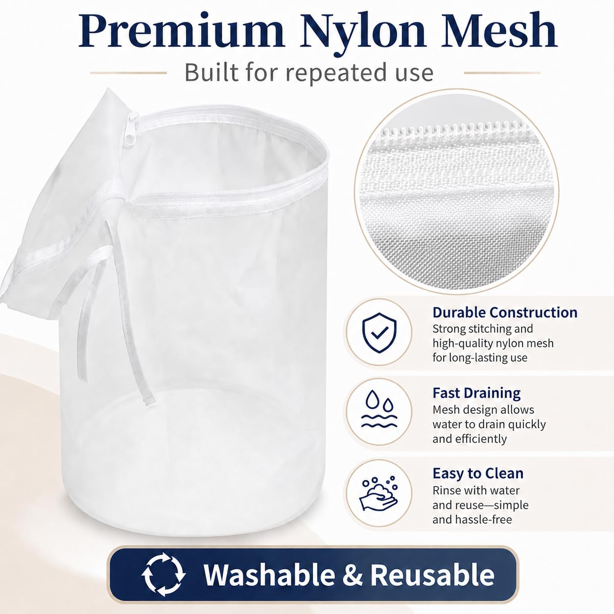 Reusable Filter Bag - 220 Micron for Gardening & More -2