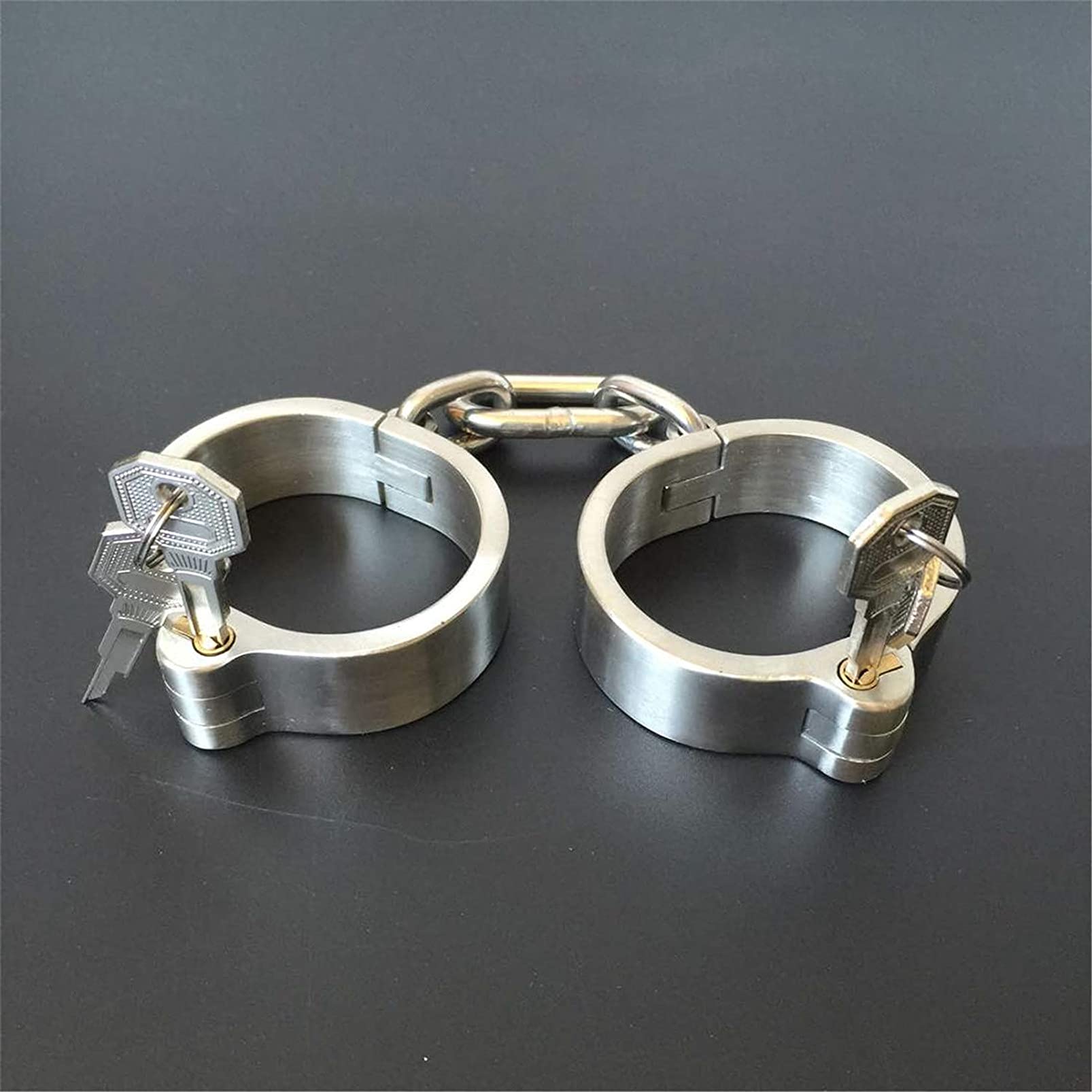 Erotische Metall Sex Handschellen mit Schlüssel, 1 Paar SM Bondage Hand Manschette/Handcuffs Fetisch Slave Restraint Sex Spielzeug für Männer Frauen Cosplay Erwachsene Spiel,Mann 6.5 * 5.3cm