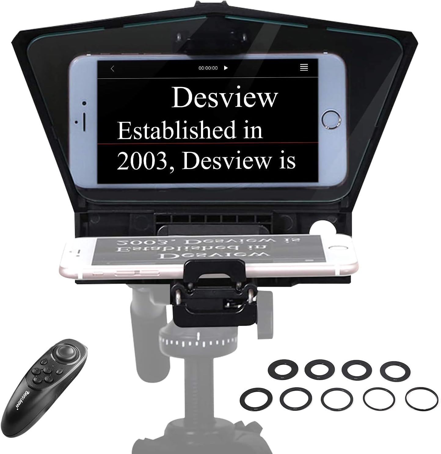 40% Off Discount 【Desview Authorized】 Desview T2 Phone Teleprompter & Protective Cover, Portable Teleprompters Kit with Beam Split 70/30 Glass & Remote Control for Phone Camera, Desview-T2-Phone-Teleprompter Super Brands 【Desview Authorized】 Desview T2 Phone Teleprompter & Protective Cover, Portable Teleprompters Kit with Beam Split 70/30 Glass & Remote Control for Phone Camera, Desview-T2-Phone-Teleprompter
