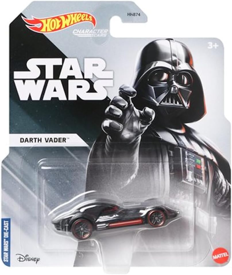 Hot Wheels Star Wars Studio Character Cars – Complete 7‑Pack (HHB74‑956H) | Luke, Darth Vader, Chewbacca, Mandalorian, Boba Fett, Princess Leia & Grogu | 1:64 Die‑Cast – Ages 3+