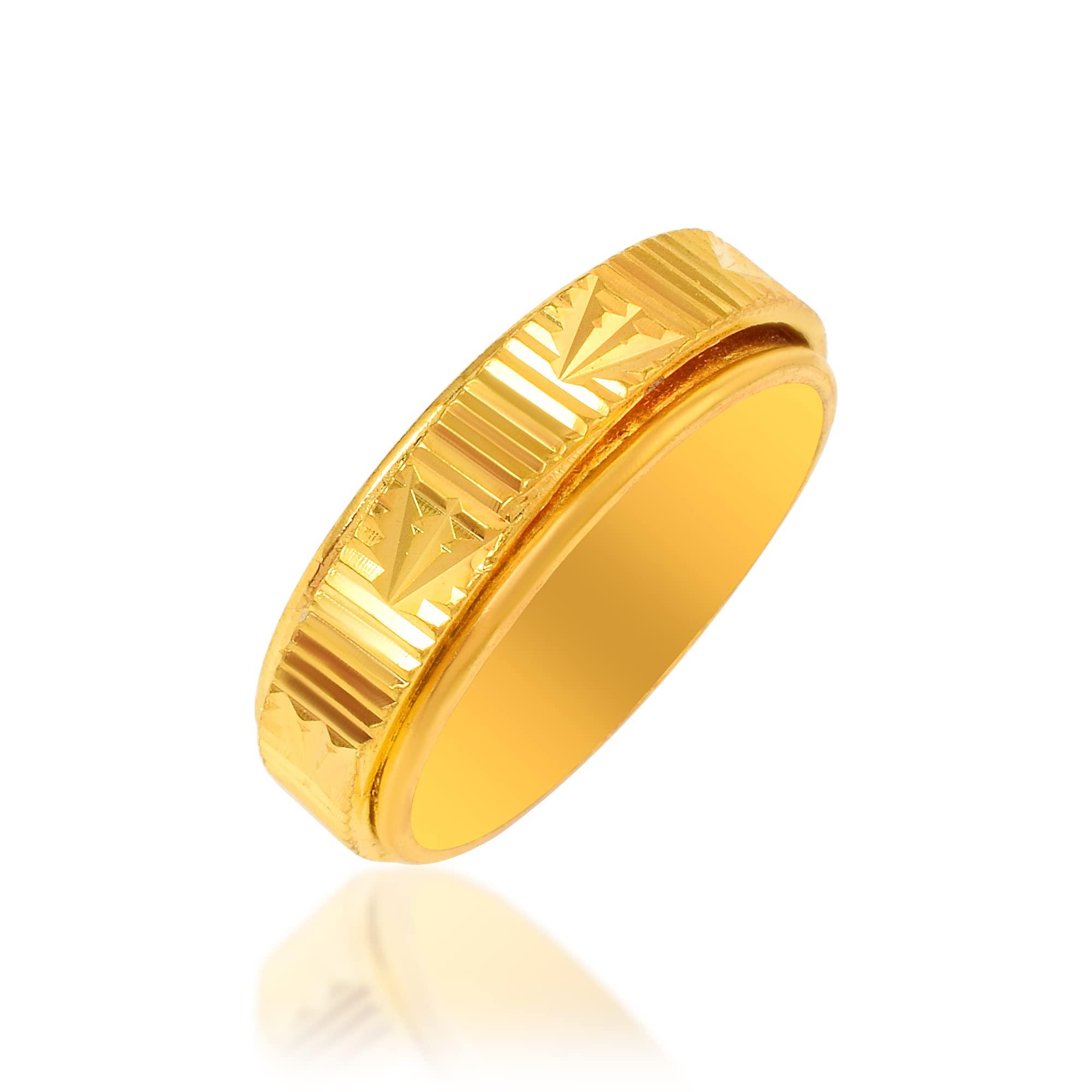 Gold plated Brass cutwork shiny finger band challa Fashion finger ring Men Women-image-31