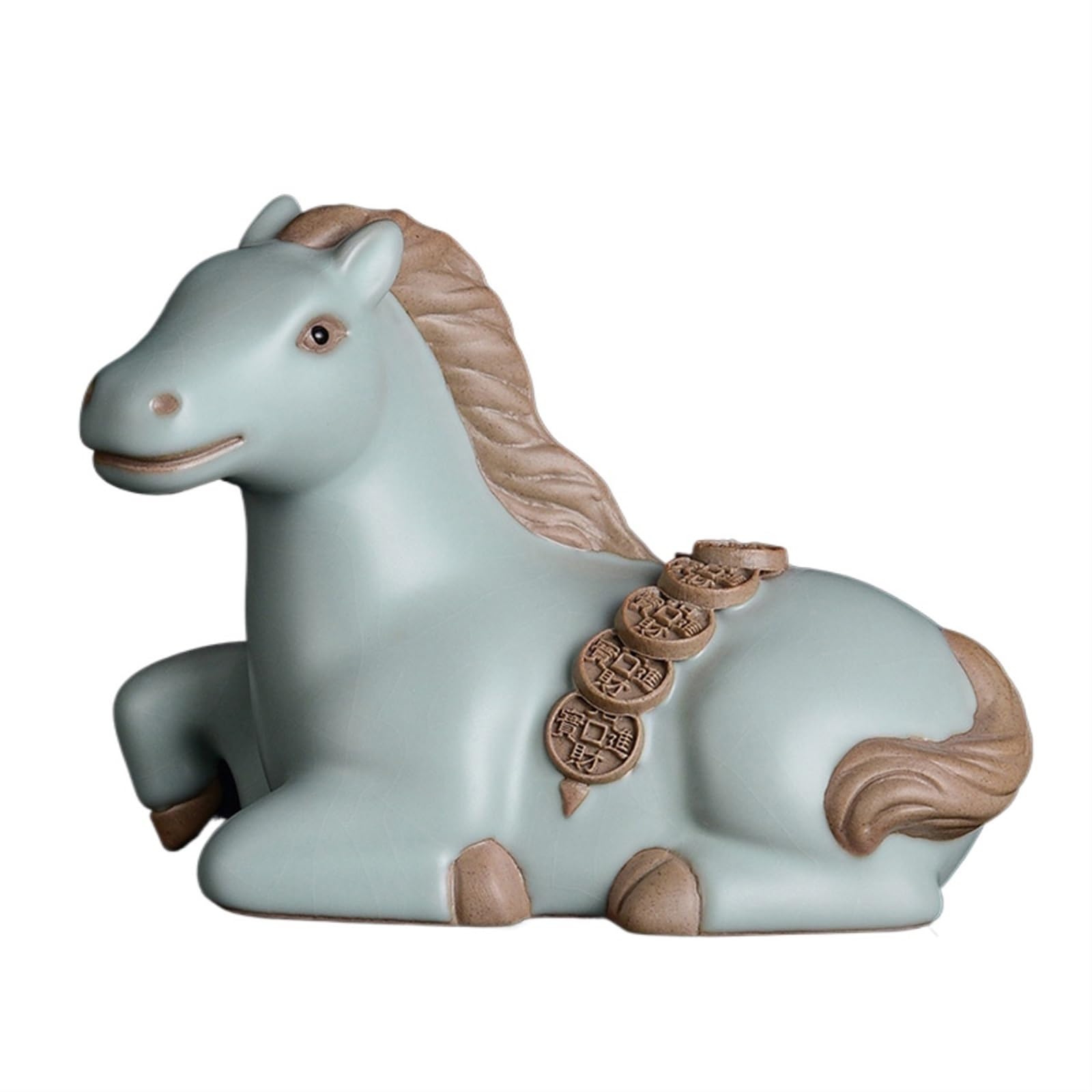 figurki zwierzątek， Ceramiczna figurka konia, ozdoba na biurko, zestaw do herbaty, akcesoria do rękodzieła, dekoracja stołu, prezenty