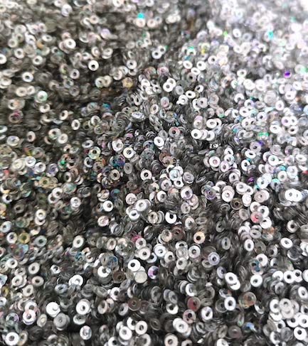 2mm Round AB Translucent Metallic Opaque Craft Sequins Assorted Colours (Silver AB)