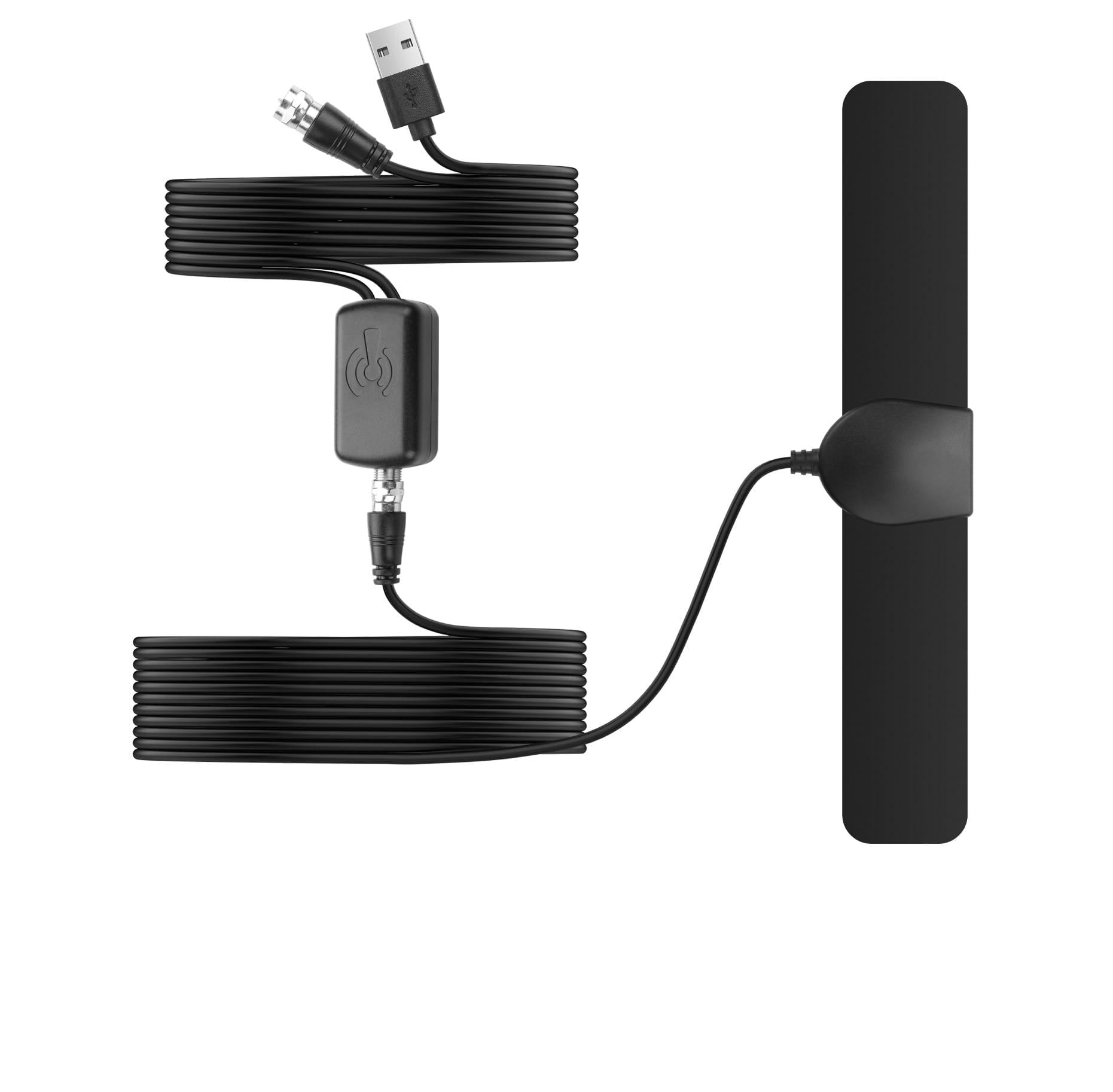 YAODHAOD Antena HDTV do użytku wewnątrz i na zewnątrz - 200 mil - DVB-T/T2 / ATSC/ISDB-T - z 4K Ultra HD - antena cyfrowa ze wzmacniaczem