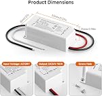 BTF-LIGHTING 24V Dimmable LED Driver 96W, UL Listed Triac ELV/MLV DC 24V Power Supply Compatible with Lutron & Leviton Switches, 96W LED Transformer for Strip Lights with Seamless Dimming Zero Flicker