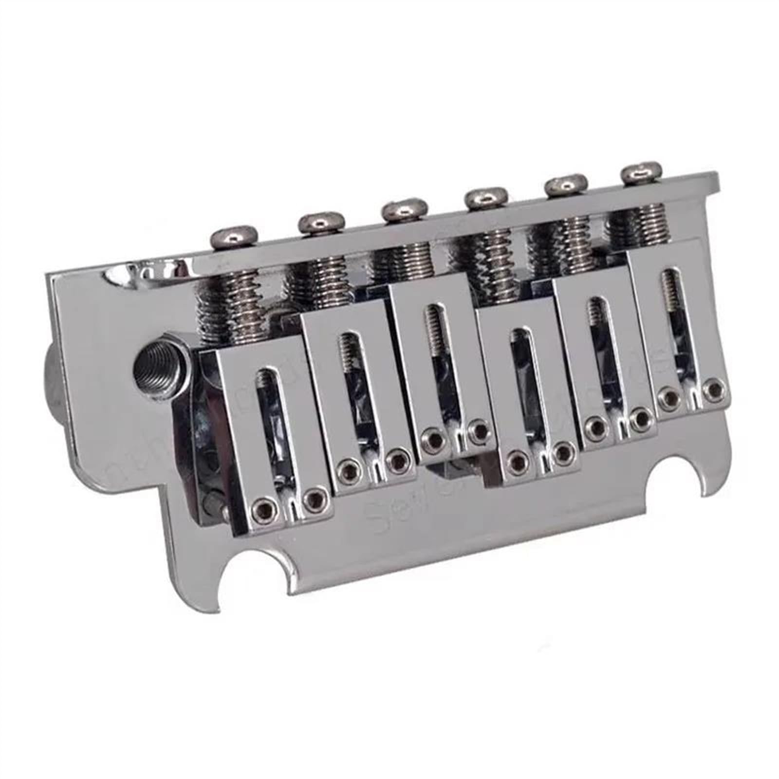 Zestaw Srebrny Mostek Do Gitary Elektrycznej Pogrubiona Podstawa 6 Strun Siodłowy Tremolo Akcesoria Do Instrumentów Muzycznych Części