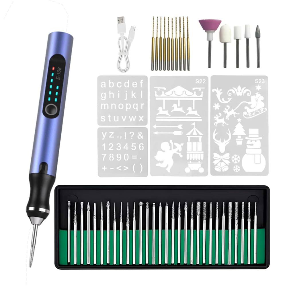 Jnchdghwa As Shown Rotary Engraver Electric Usb Rechargeable Engraving Pen Portable Diy Tool For Jewelry Wood Glass Stone Carving