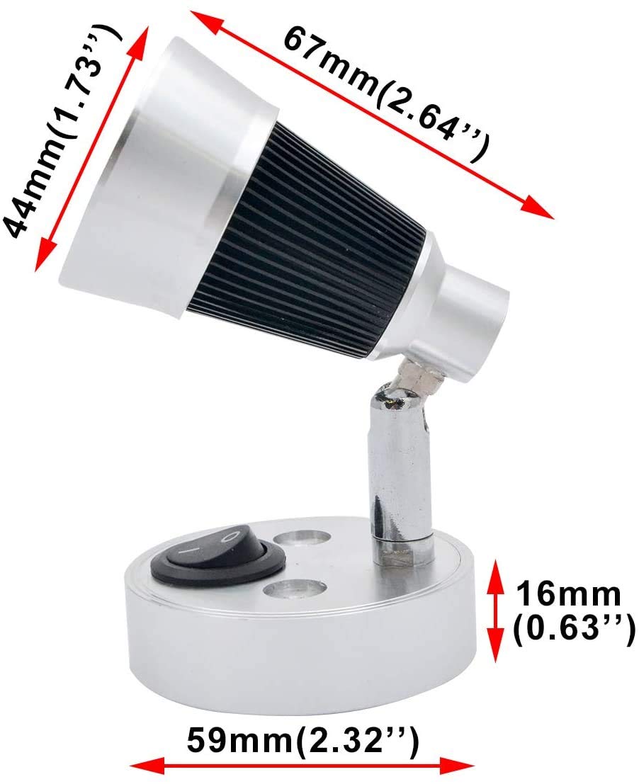 Spot Lecture LED 12V READY SW-2 - Pour Camping-Car & Bateau | Lumière Chaude 300lm