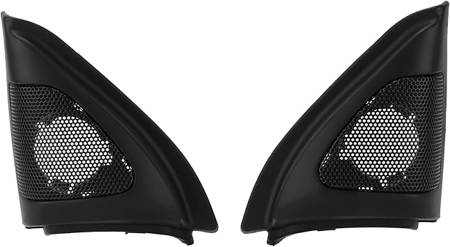 Fydun 1 Pair Car Door Speaker Cover Audio Tweeter Trim Black Speaker Decor Replacement for 20032006