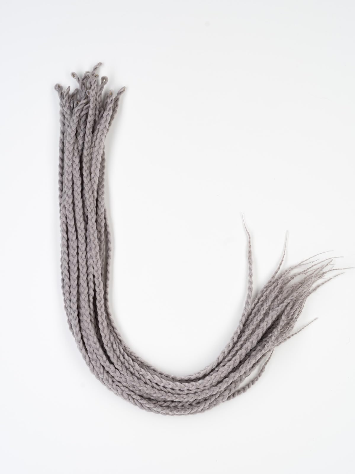 DreadLab - Box Braids Pre-Looped Senegalese Twists Single Ended (24"/ 60cm) (#39 Silver Grey), 24 inches