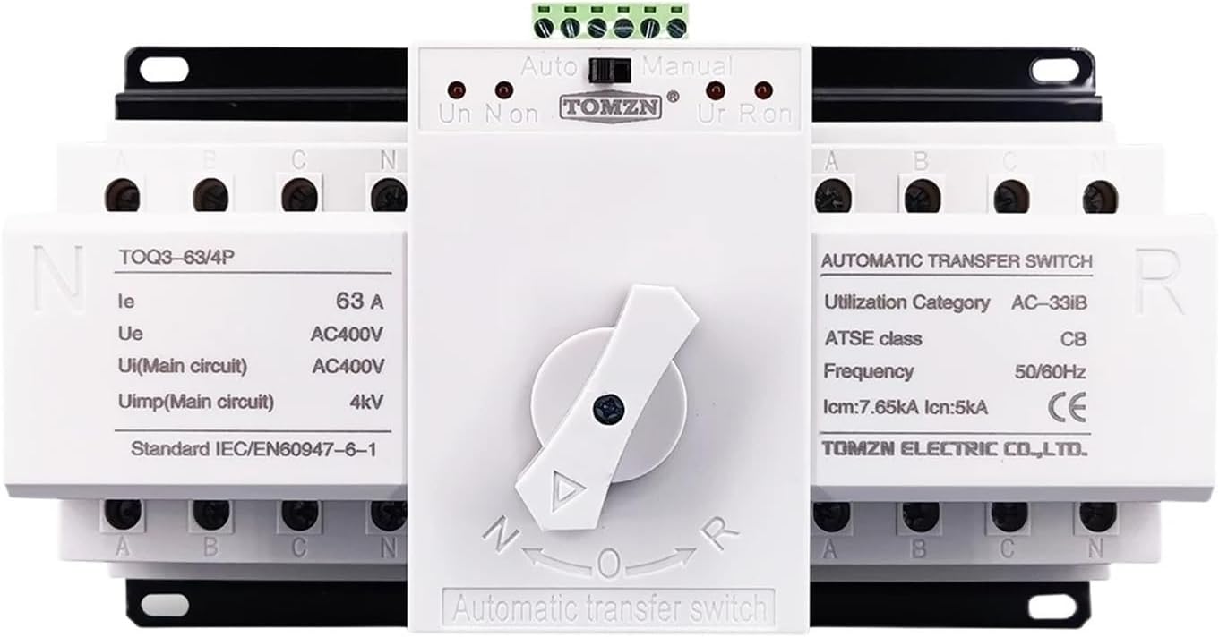 TOQ3-63/4P 63A 380V Dual Power Automatic Transfer Switch