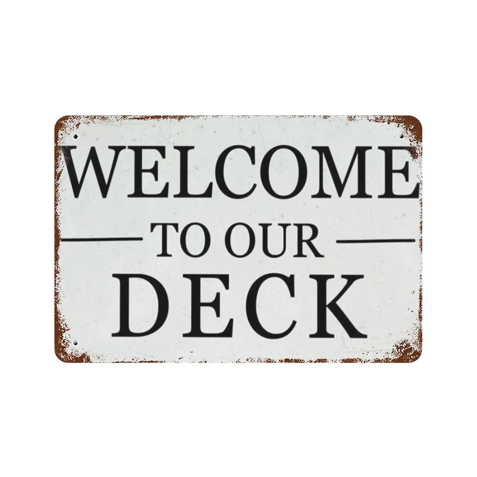 Welcome To Our Home - Targa in legno vintage con scritta