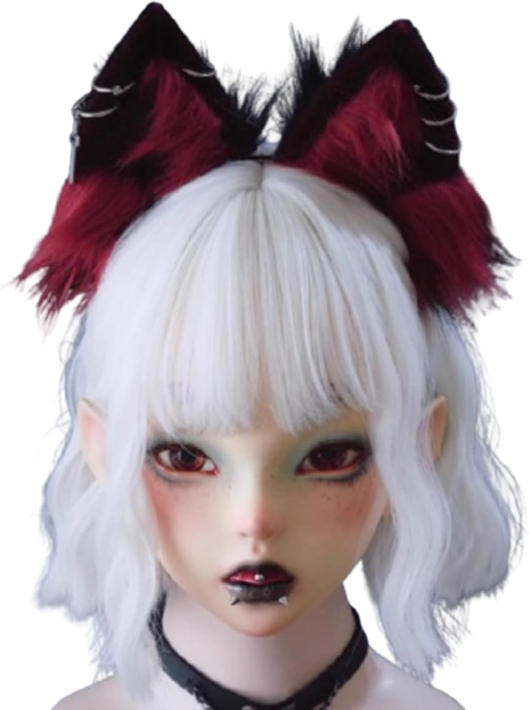 CoBtee Gothic Lolita Headdress Lace Devil Horns Headbands Hair band Hair Accessories Headwear Halloween Party