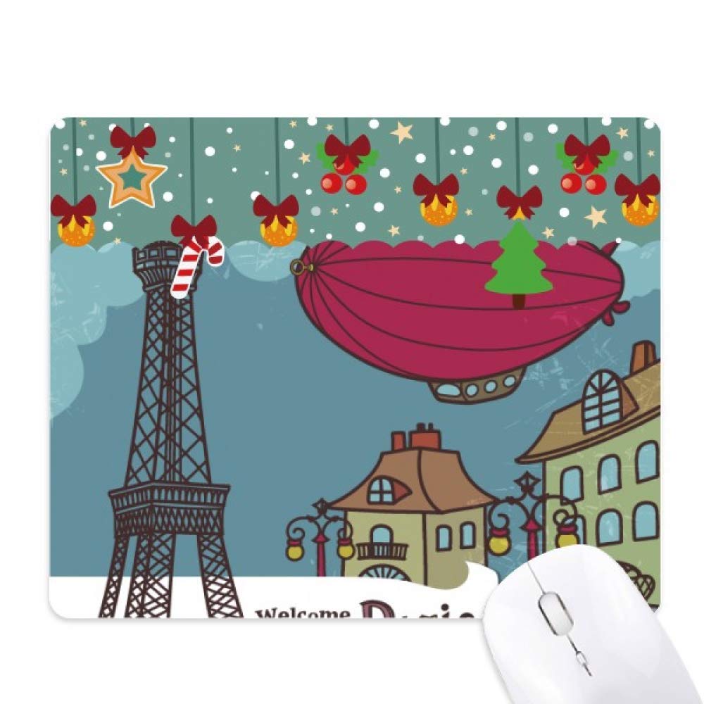 Alfombrilla de ratón con estampado de la Torre Eiffel y dirigible de París Francia 5