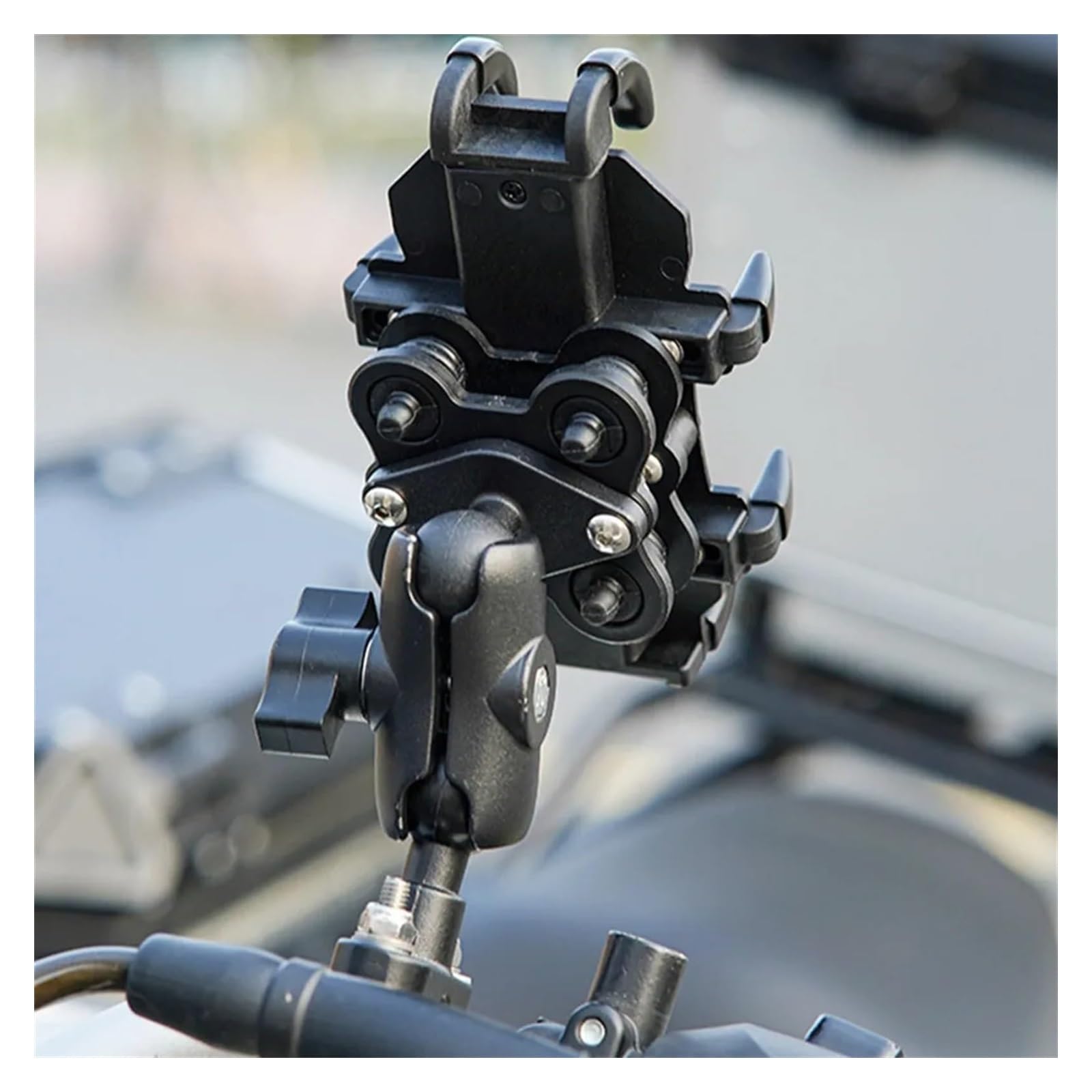 Soporte Navegación Motocicleta para Motocicleta con Vista De 360 ​​° Soporte GPS A Prueba Golpes Clip para Montar En Patinete Bicicleta para Teléfono Móvil De 4 A 6,7 ​​Pulgadas(A)