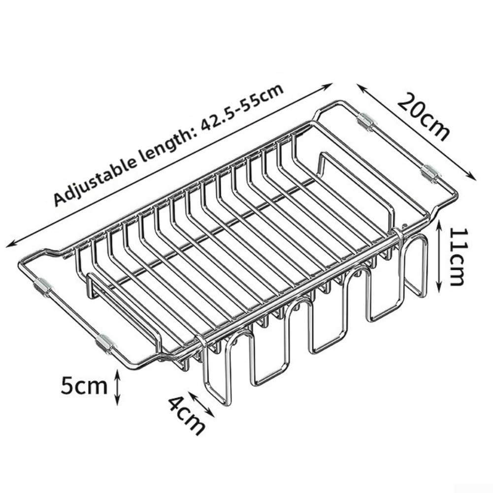 Escurreplatos extensible 42,5 – 55 cm acero inoxidable fregadero