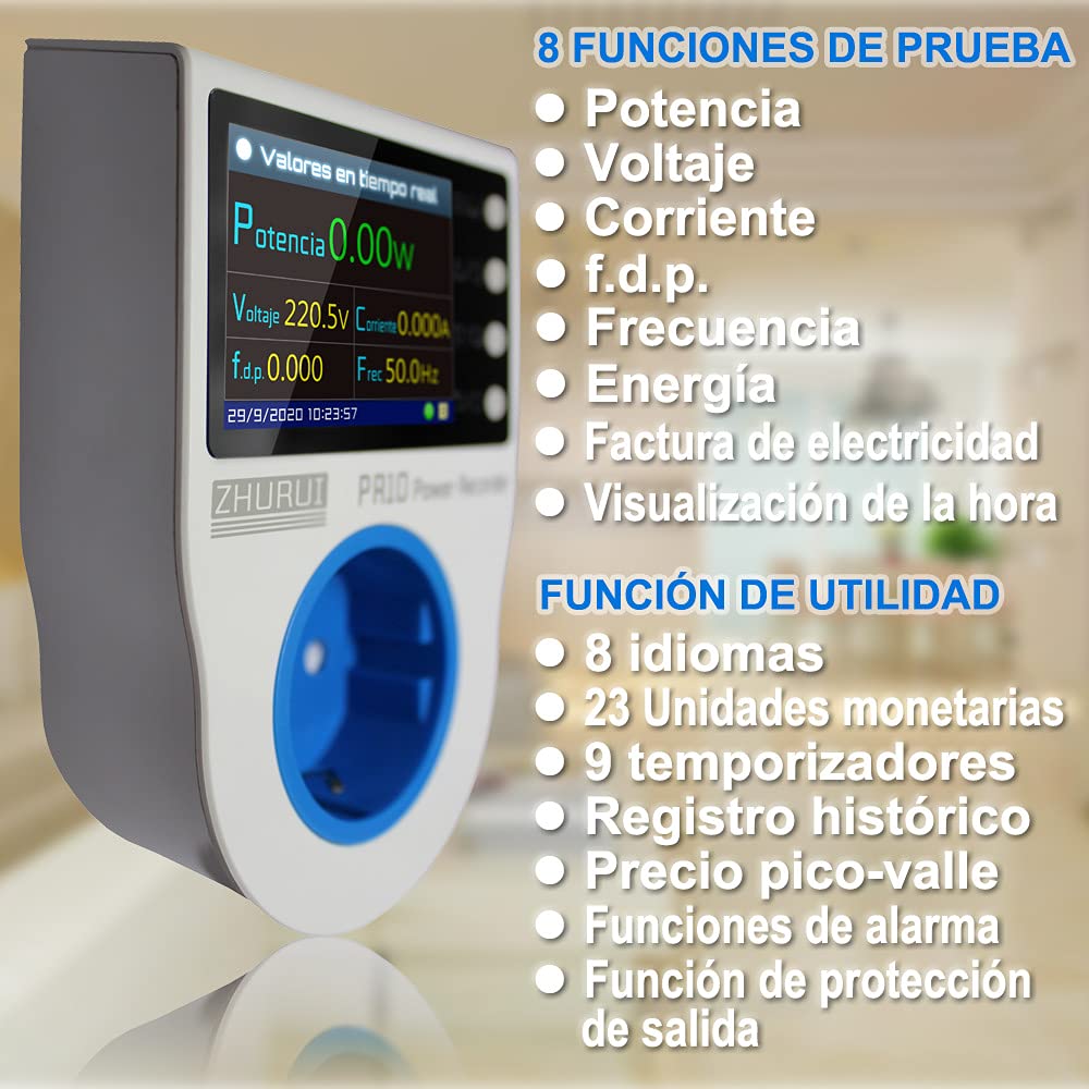 PR10-C EU16A (Deutsch stecker) home power metering buchse/home energy meter/power recorder/strom meter/23 währung einheiten
