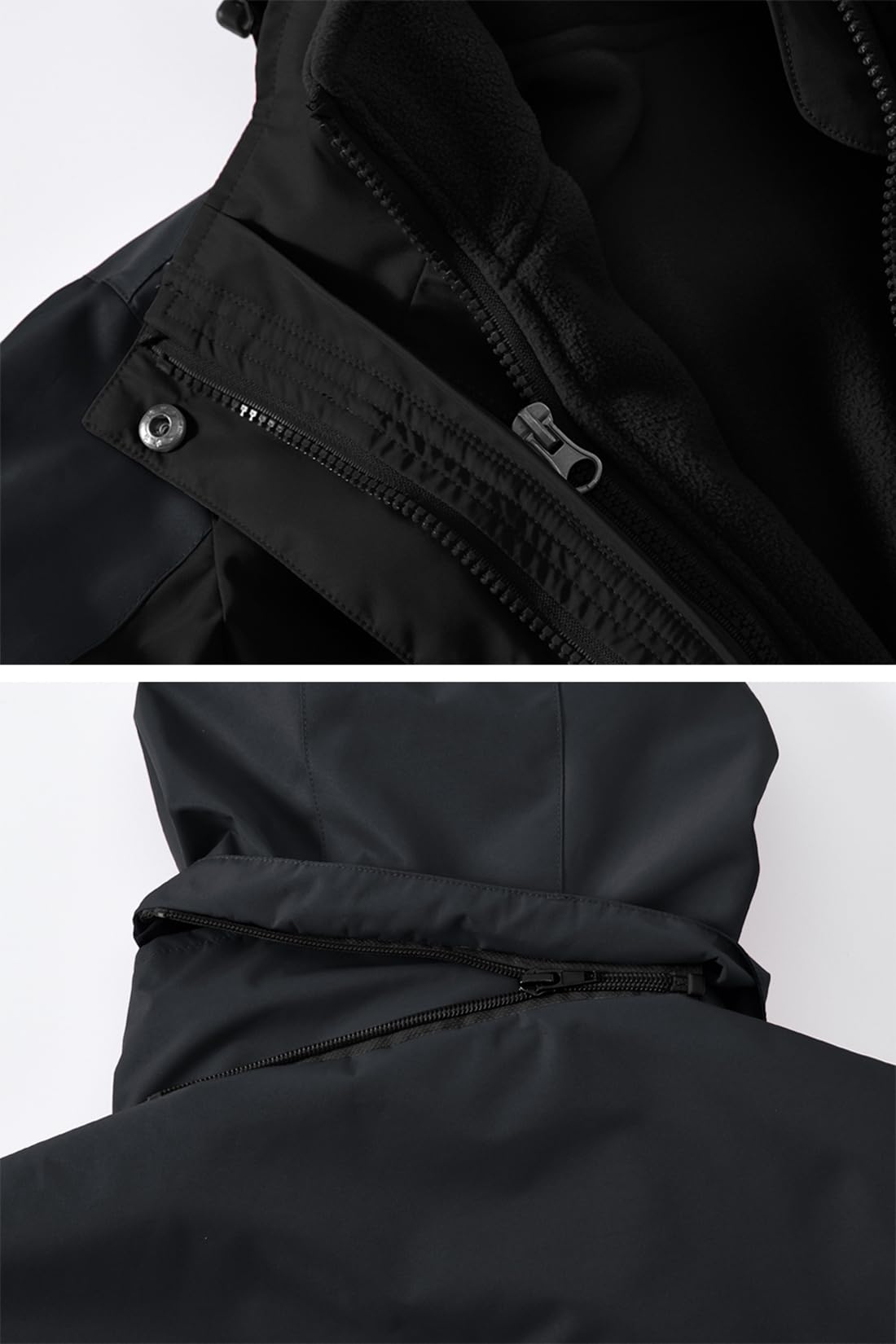 YSENTO Damen 3-in-1 Skijacke Winter Fleecejacke wasserdichte Winddichte Warme Funktions Outdoor Softshell Jacke mit Abnehmbarer Kapuze